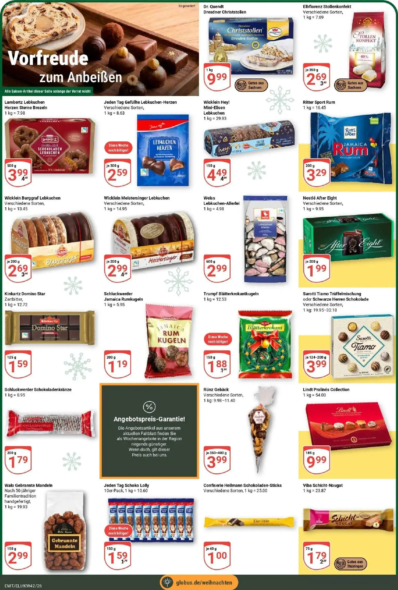Globus Prospekt Mittelhausen (ab 12.10.2026) » Angebote online | Seite: 5 | Produkte: Rum, Ritter sport, Mandeln, Lindt