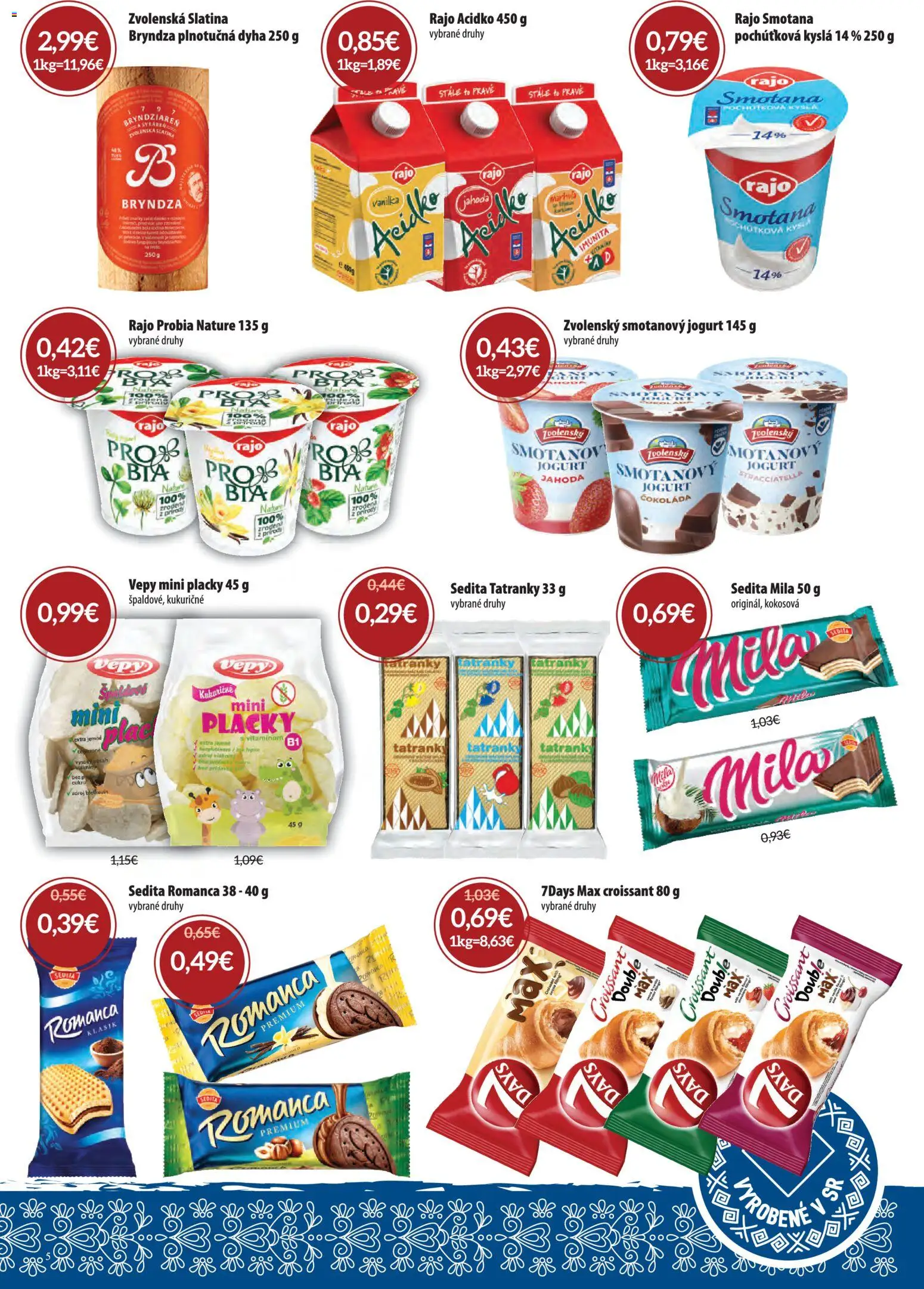 Nové Nitrazdroj akcie – leták je platný od 06.08.2026 | Strana: 5 | Produkty: Jogurt, Croissant, Smotana, Čokoláda