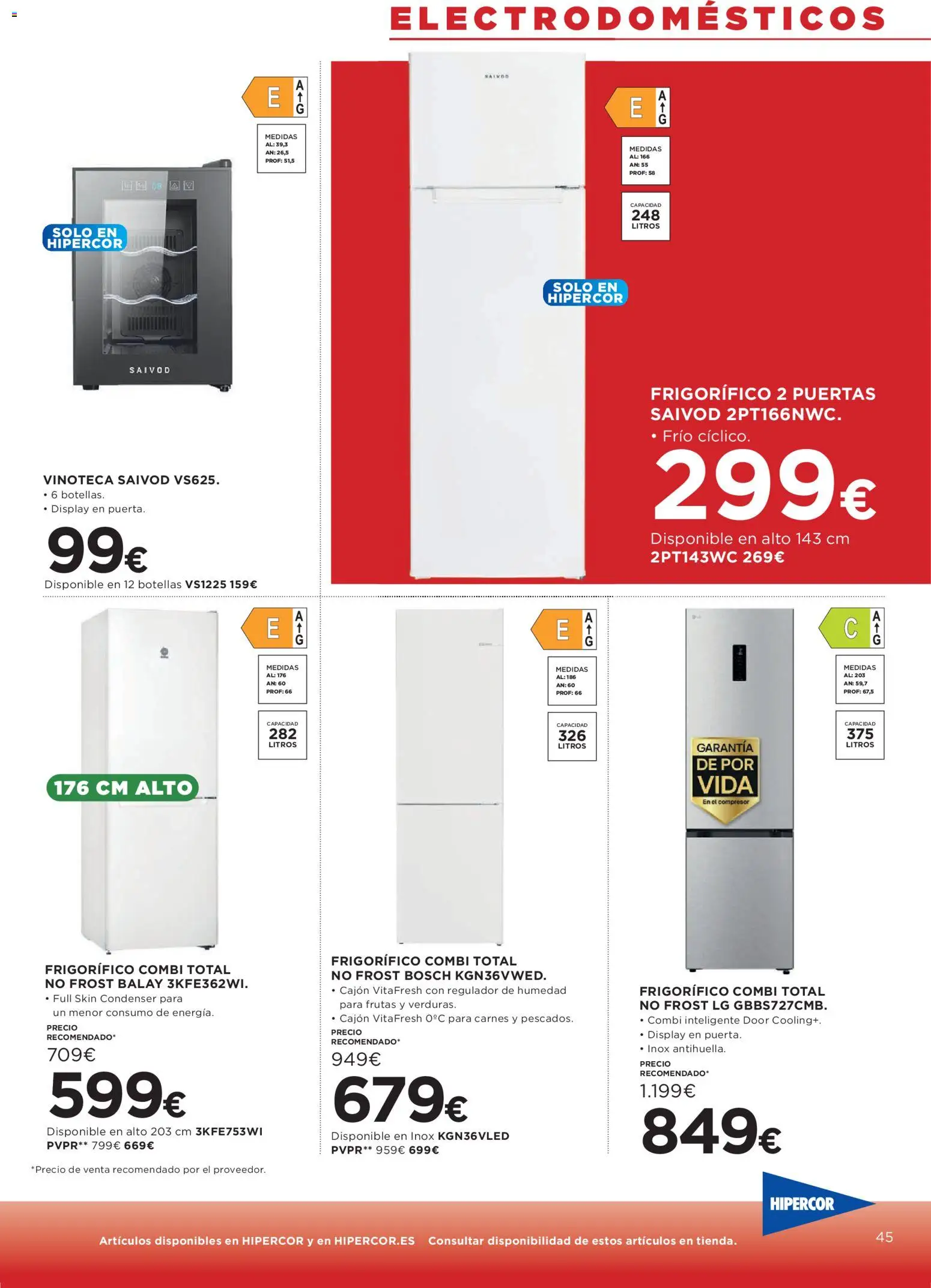 Hipercor catálogo │ válido desde el 16/07/2026 | Página: 45 | Productos: Combi