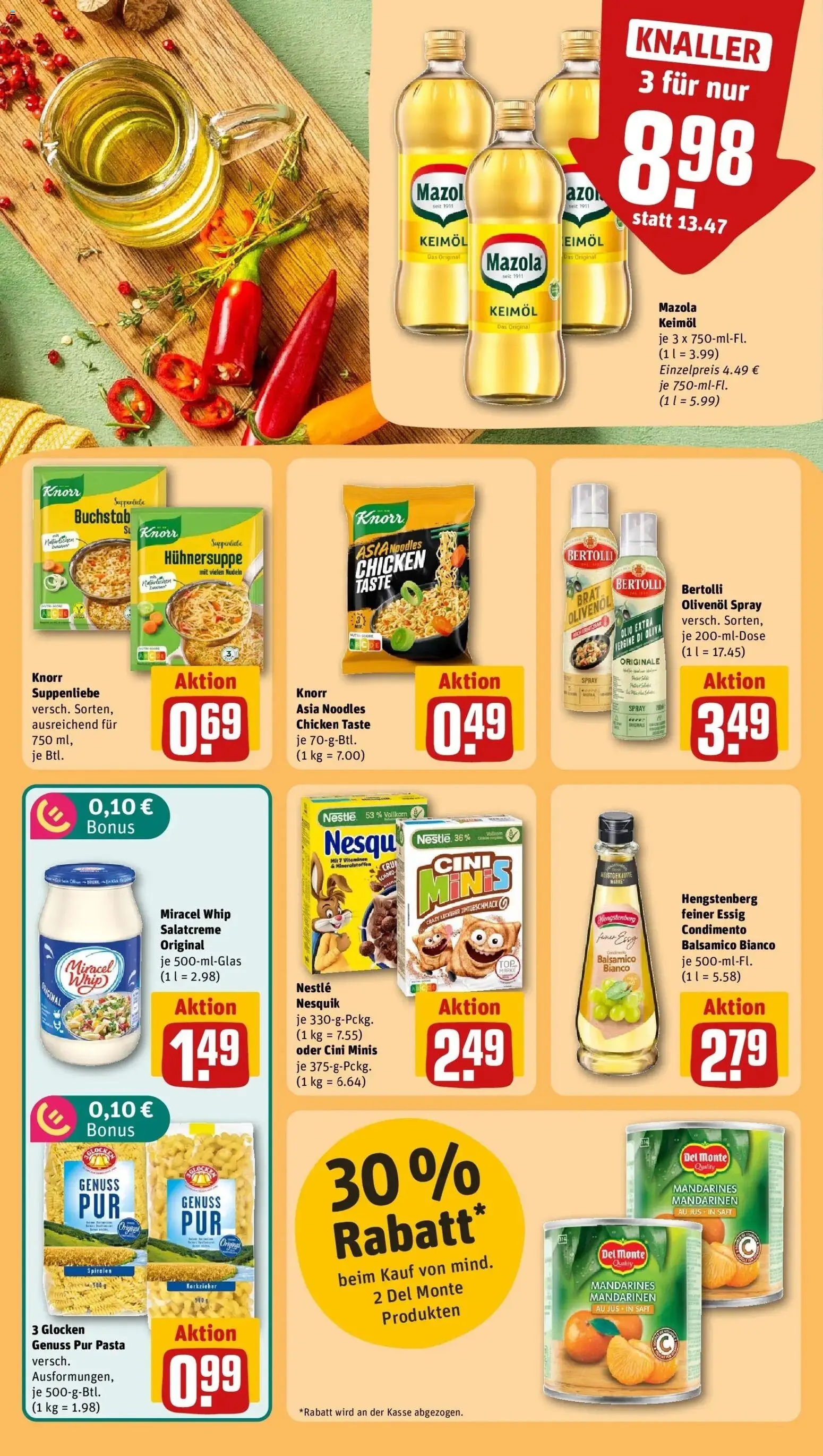 Rewe Prospekt München – gültig ab 27.07.2026 | Seite: 22 | Produkte: Nesquik, Balsamico, Pasta, Nudeln