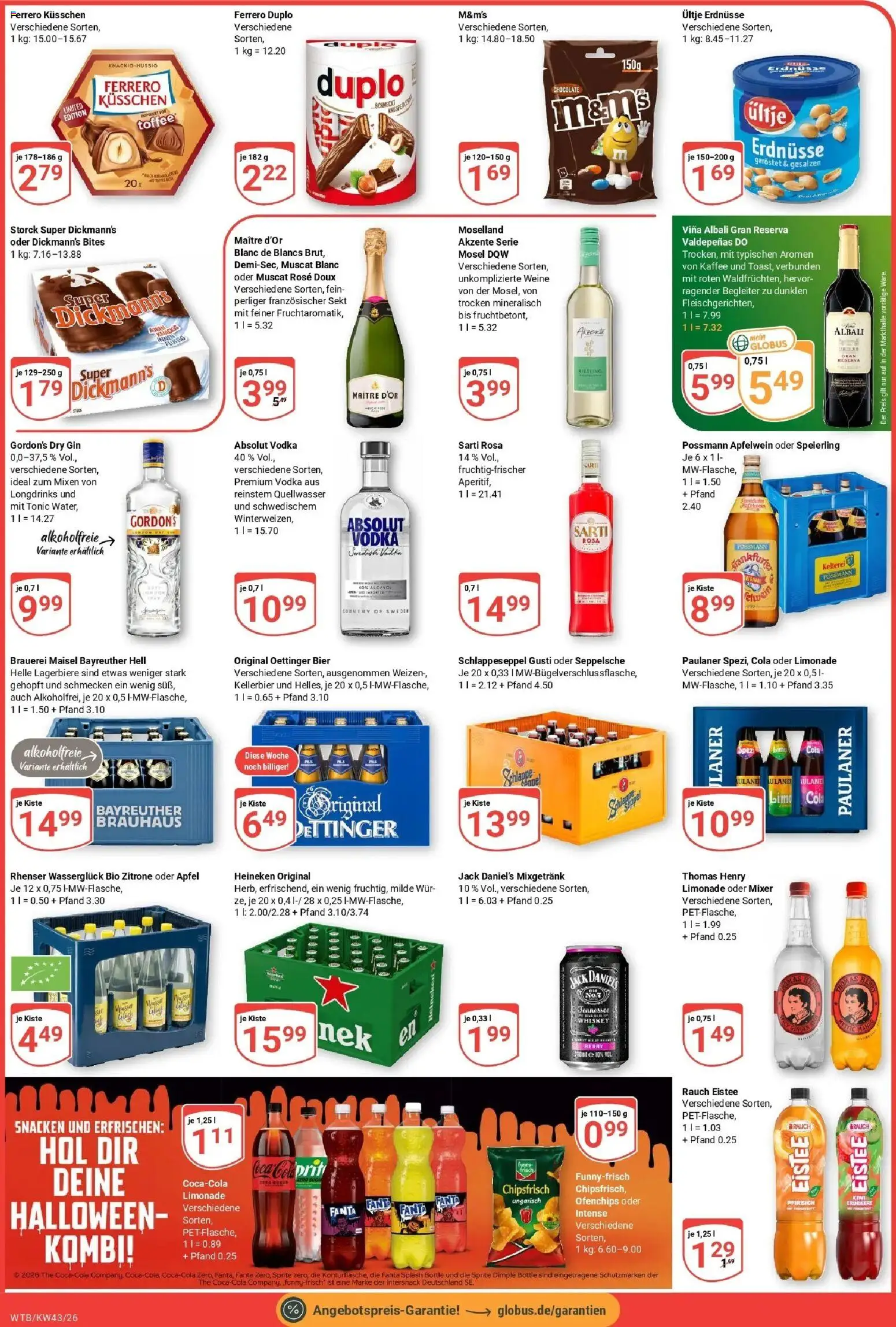 Globus Prospekt Wächtersbach (ab 19.10.2026) » Angebote online | Seite: 3 | Produkte: Coca cola, Mixgetränk, Ferrero duplo, Zitrone