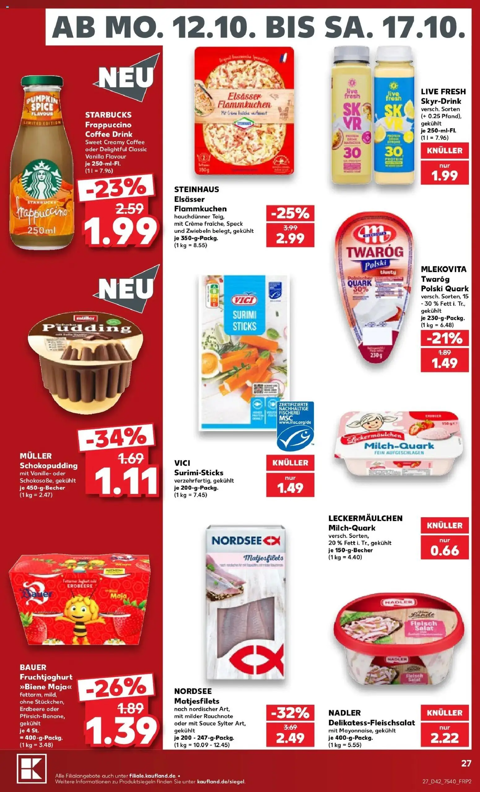 Prospekt Kaufland ab 12.10.2026 » Angebote Online zum Blättern | Seite: 31 | Produkte: Quark, Pudding, Vanille, Zwiebeln