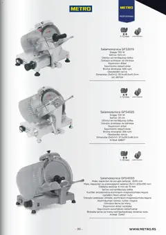 Metro katalog Horeca Profesionalna oprema - pregled Metro kataloga - važi od 10.07.2026 | Strana: 93