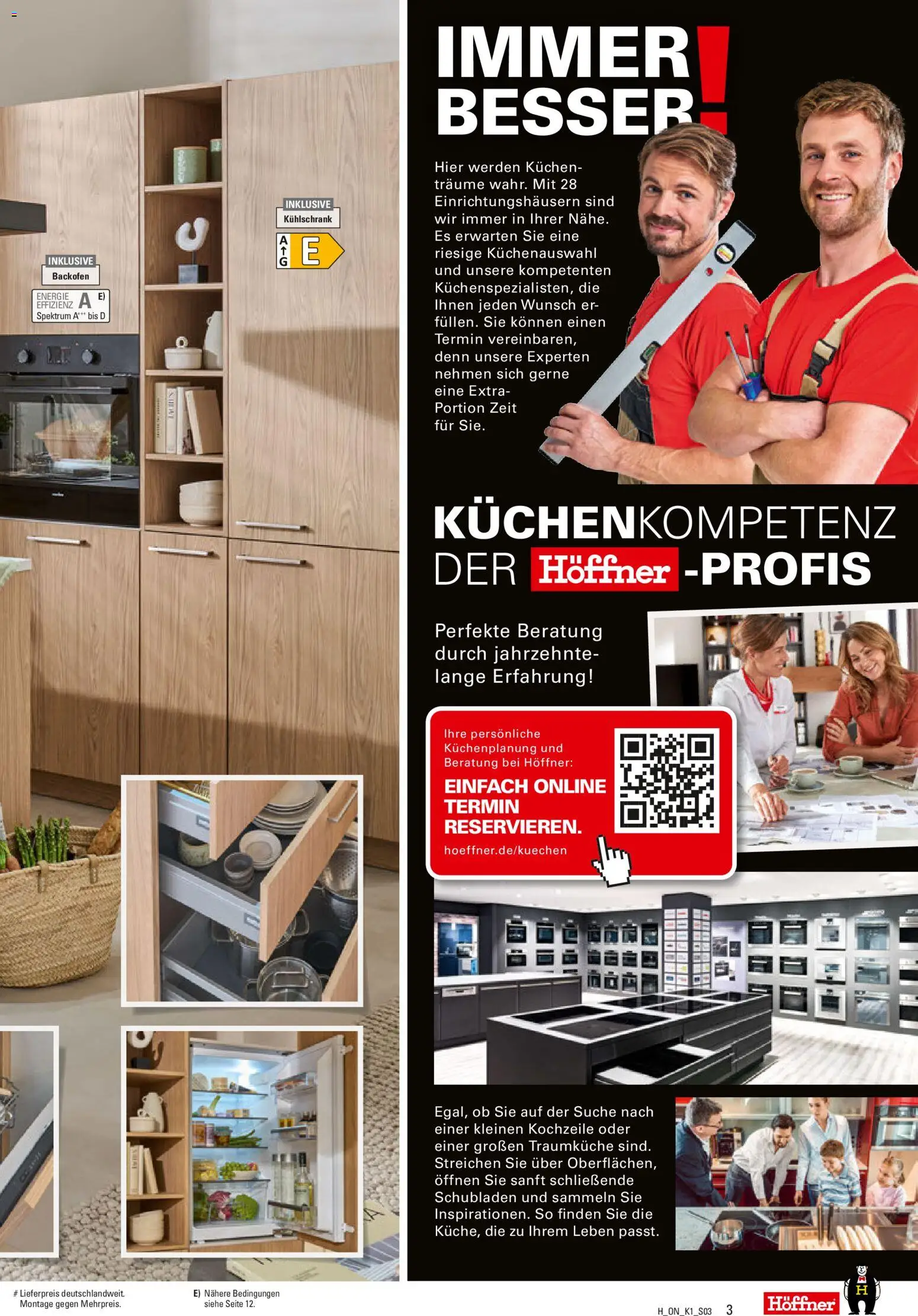 Höffner Prospekt 	 – gültig ab 06.05.2026 | Seite: 3 | Produkte: Kühlschrank, Backofen, Kuchen