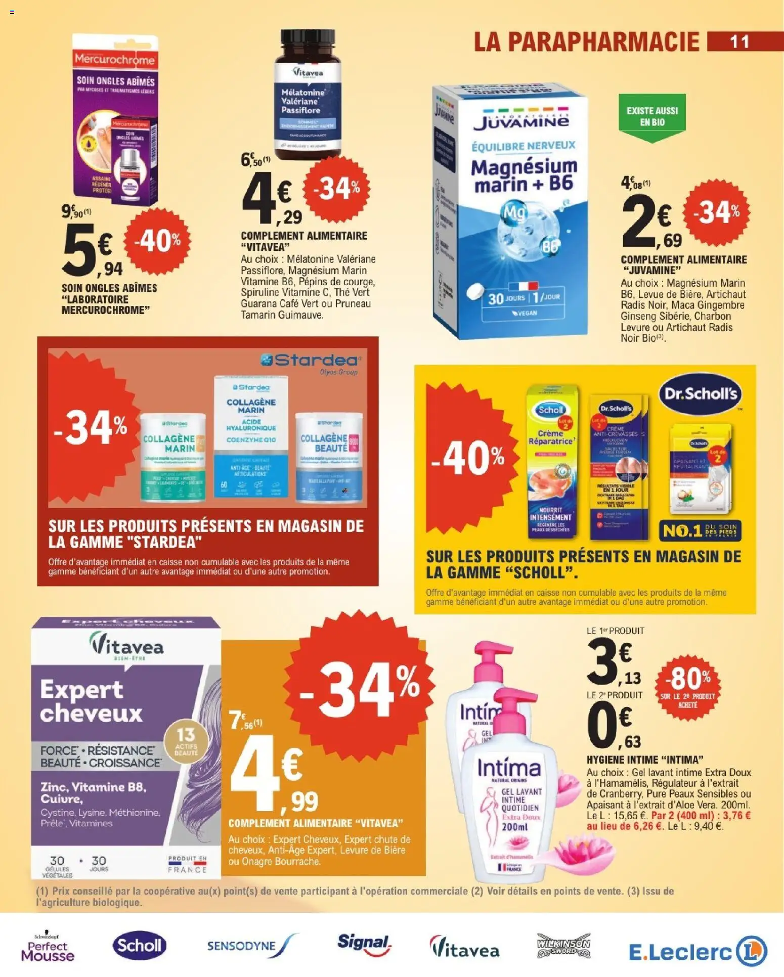 {H1} | Page: 11 | Produits: Mousse, Scholl, Levure, Bière