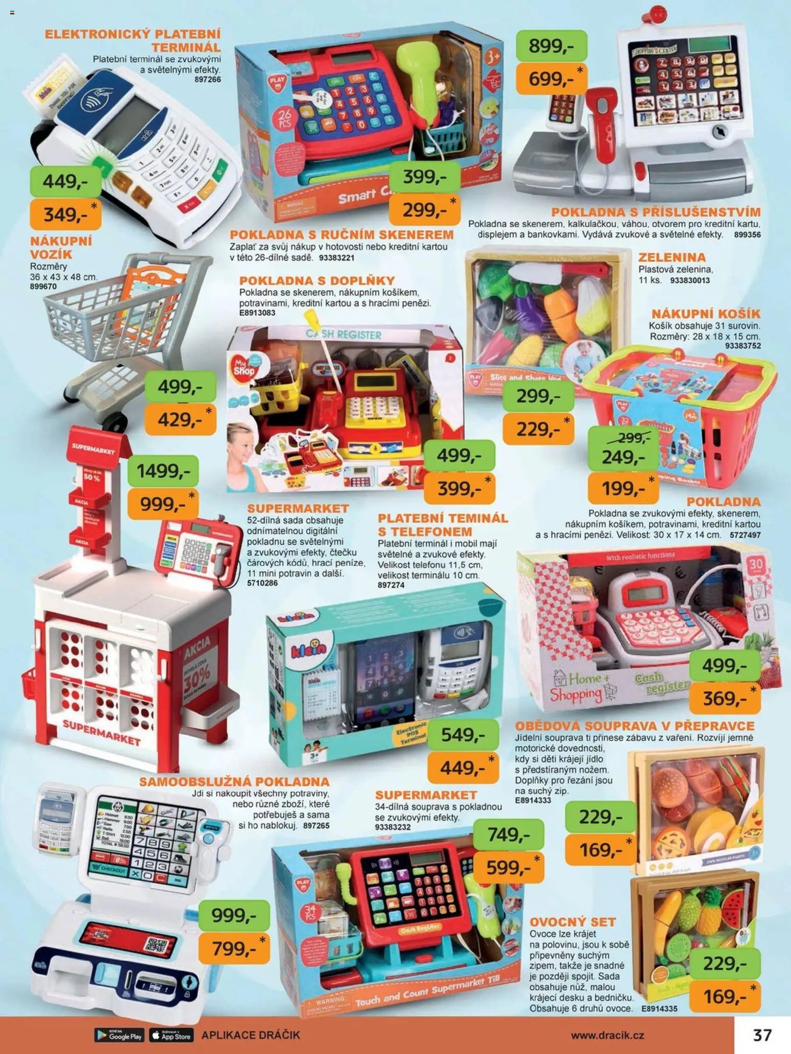 Dráčik katalog - Vánoce od 08.10.2026 | Strana: 37 | Produkty: Ovoce, Pokladna, Košík, Zelenina