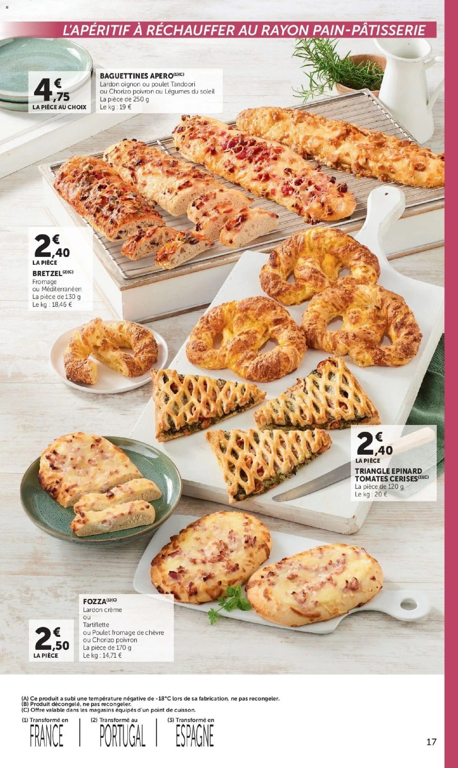 {H1} | Page: 17 | Produits: Epinard, Fromage de chèvre, Oignon, Tomates