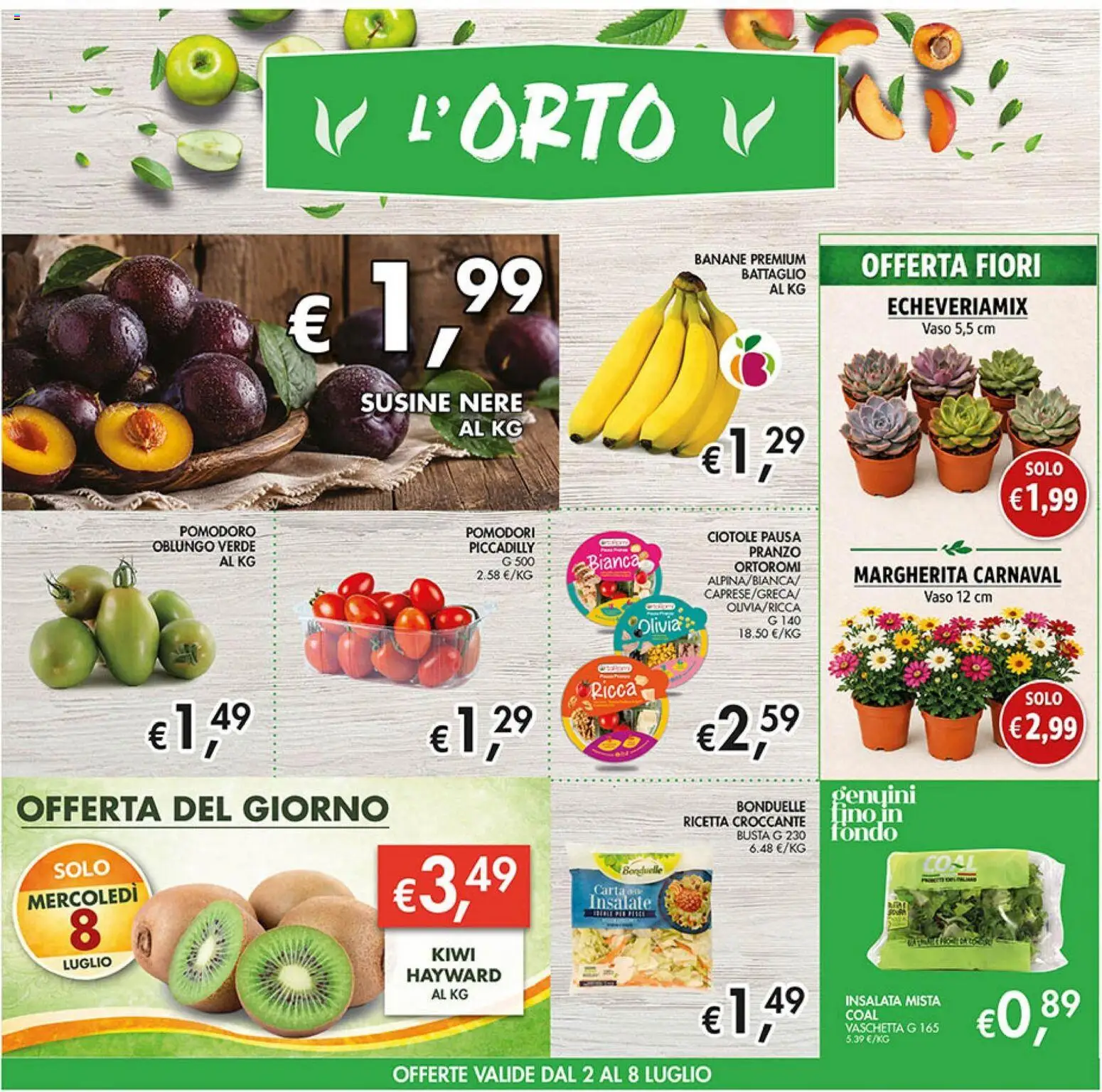 Volantino Coal del 02/07/2026 | Pagina: 2 | Prodotti: Kiwi, Pomodoro, Pomodori, Susine