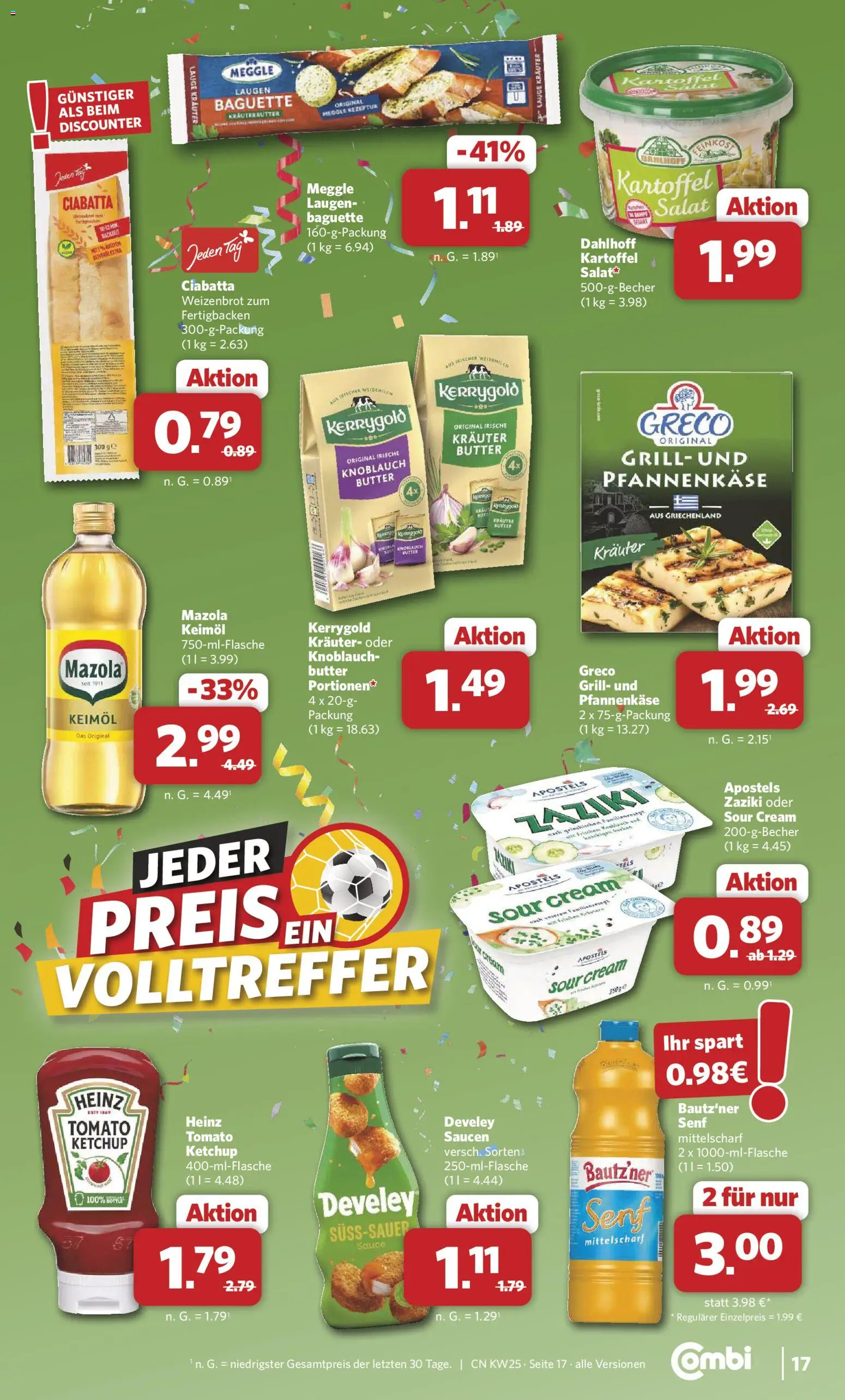 Combi Prospekt – gültig ab 15.06.2026 | Seite: 17 | Produkte: Grill, Butter, Knoblauch, Ketchup