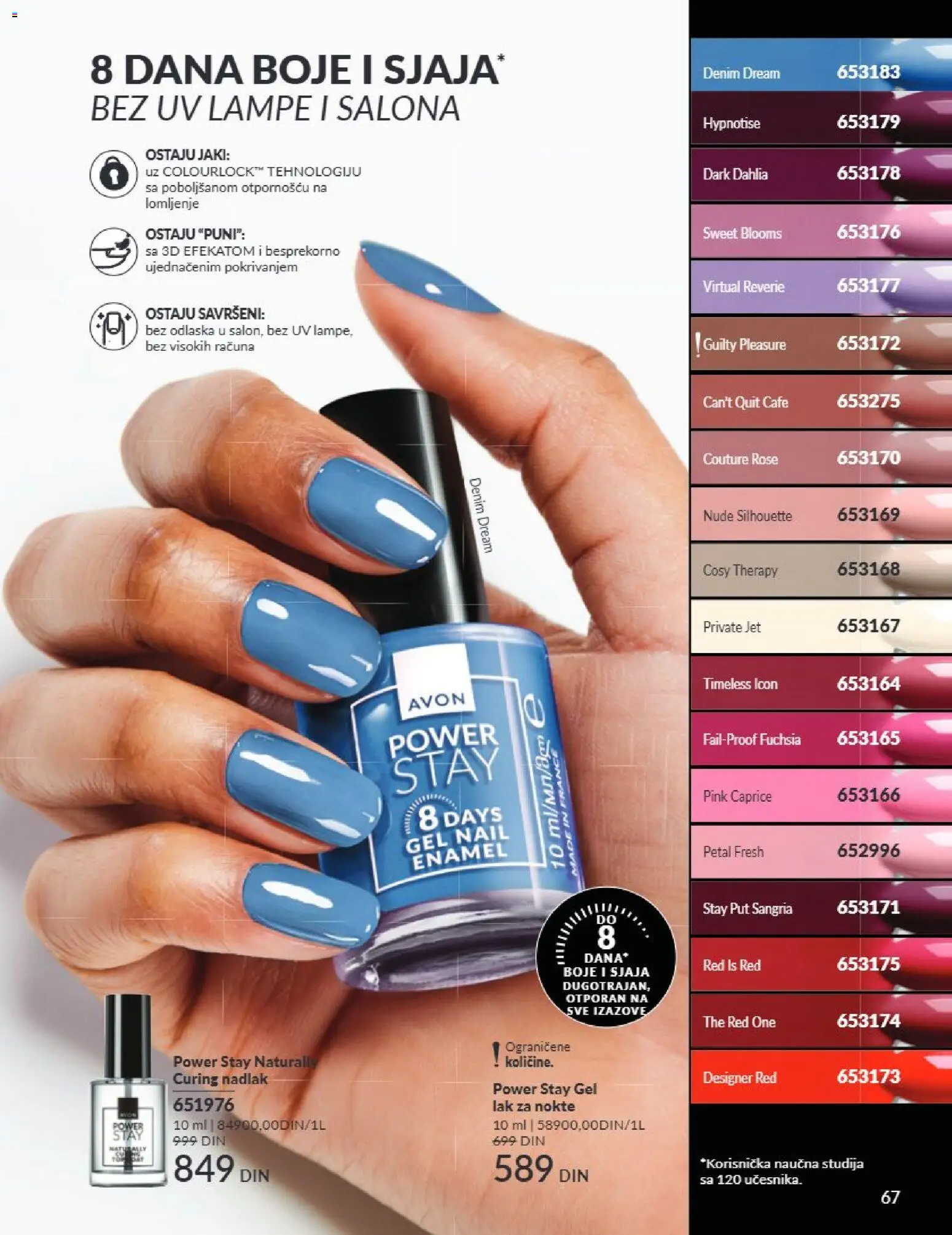AVON katalog - važi od 01.09.2026 | Strana: 67 | Proizvode: Lak za nokte