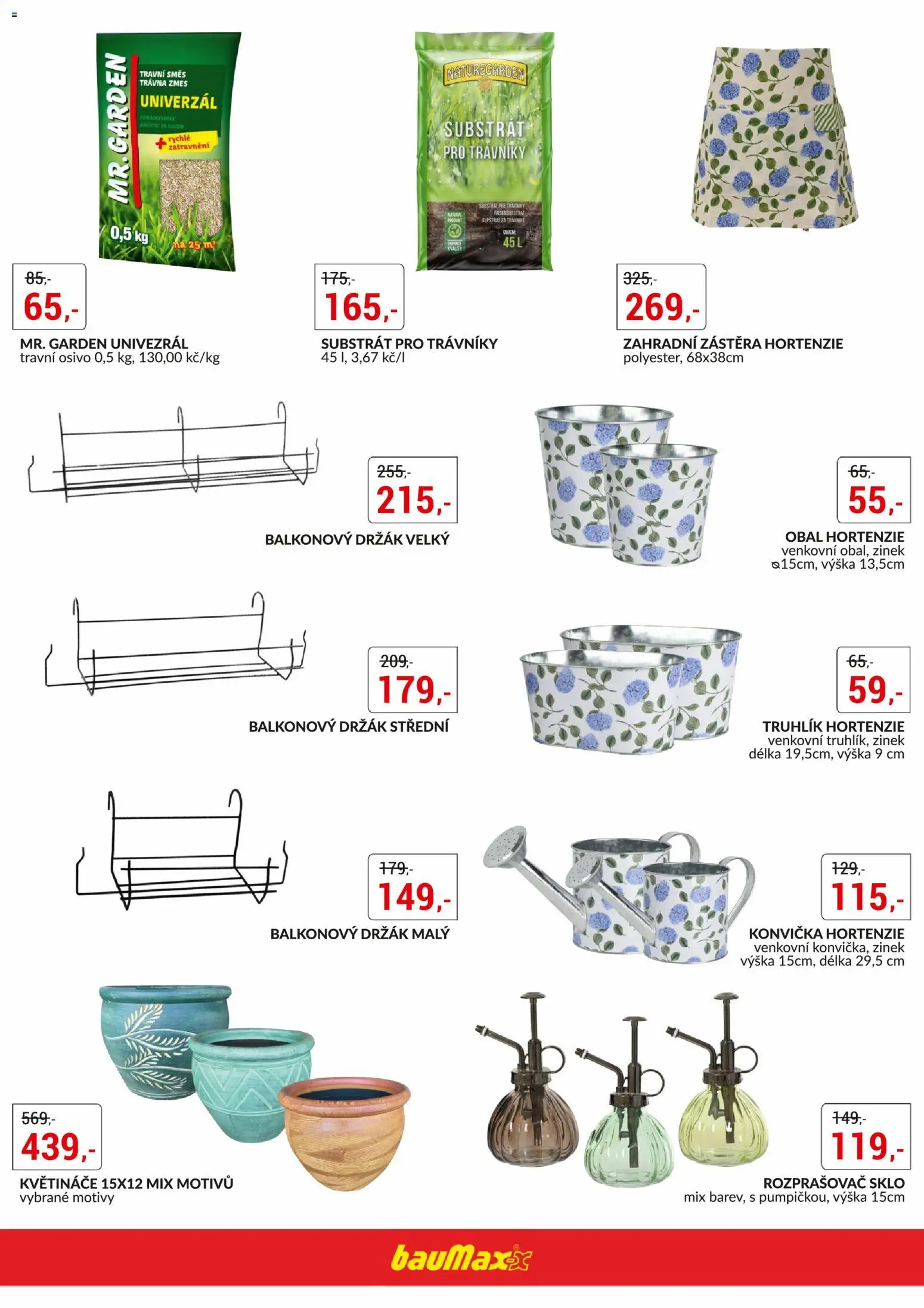 BAUMAX leták - Zahrada od 16.04.2026 | Strana: 9 | Produkty: Květináče, Substrát, Zástěra, Rozprašovač