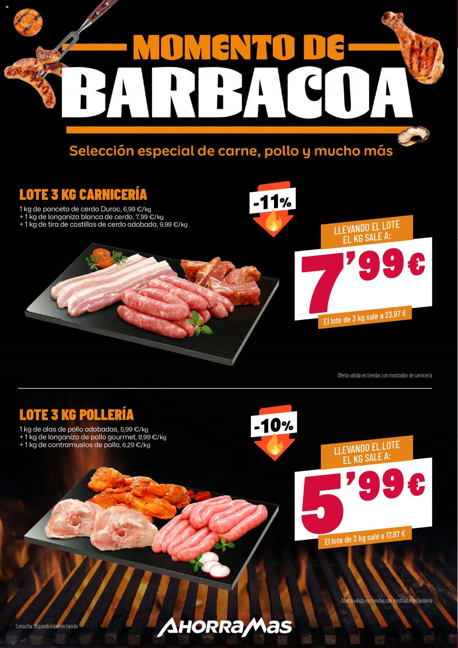AhorraMas folleto │ válido desde el 20/08/2026 | Página: 8 | Productos: Cerdo, Barbacoa, Costillas de cerdo, Pollo