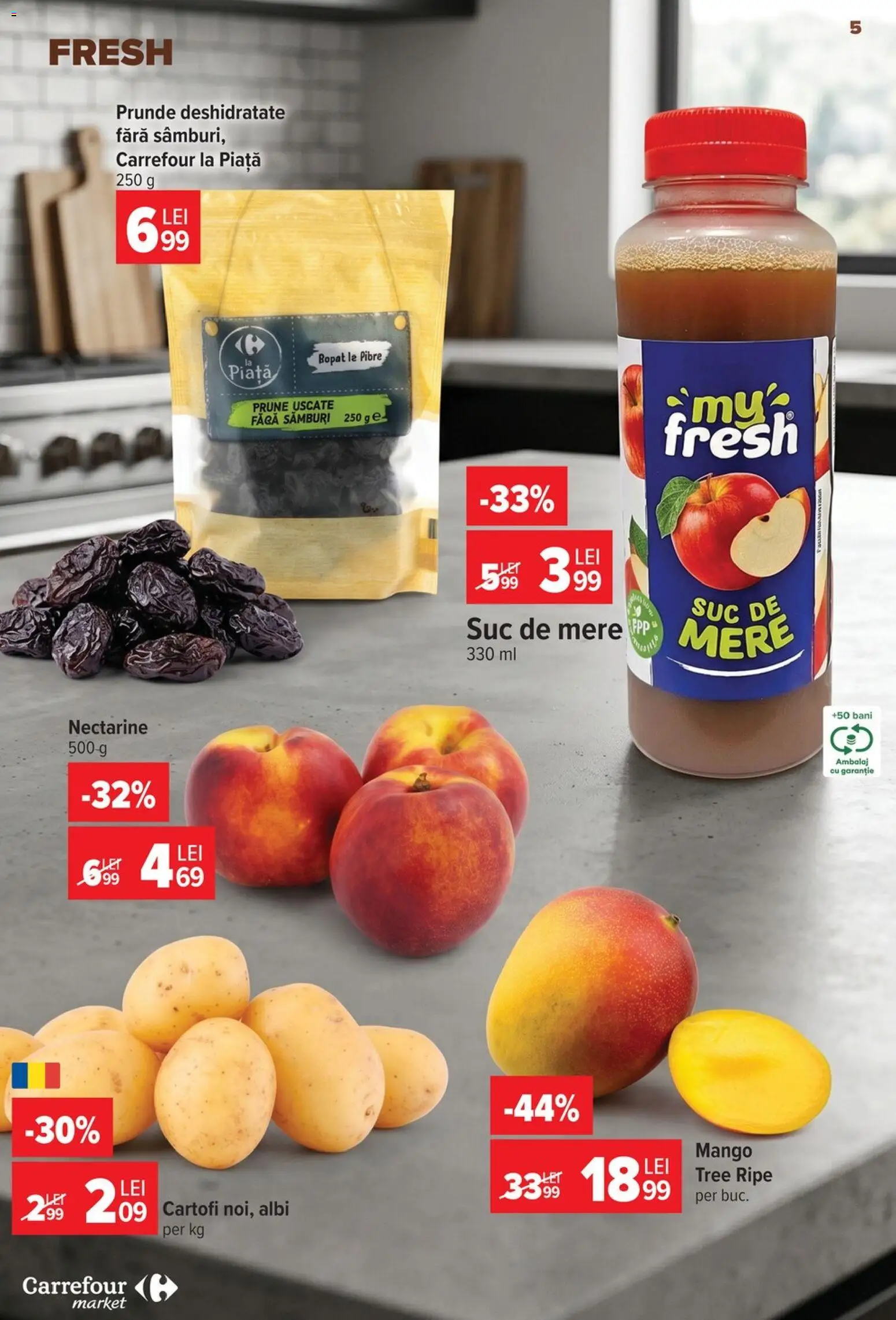 Noul catalog Carrefour – valabil de la 17.06.2026 | Pagină: 4 | Produse: Temizlik kovası, Mere, Cartofi, Mango