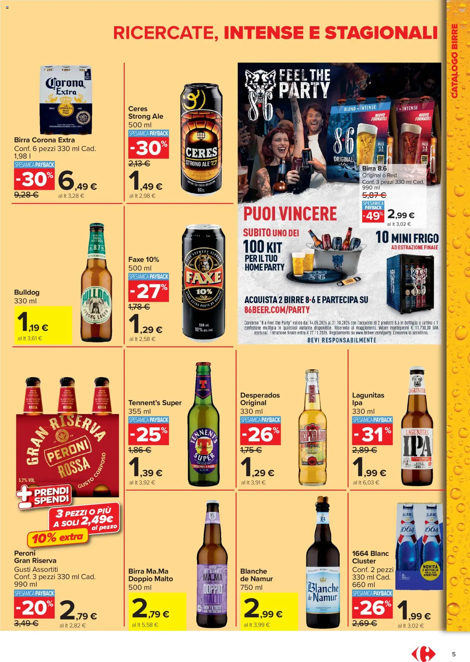 Volantino Carrefour del 03.06.2026 | Pagina: 5 | Prodotti: Tennent's, Birra, The, Aperitivo
