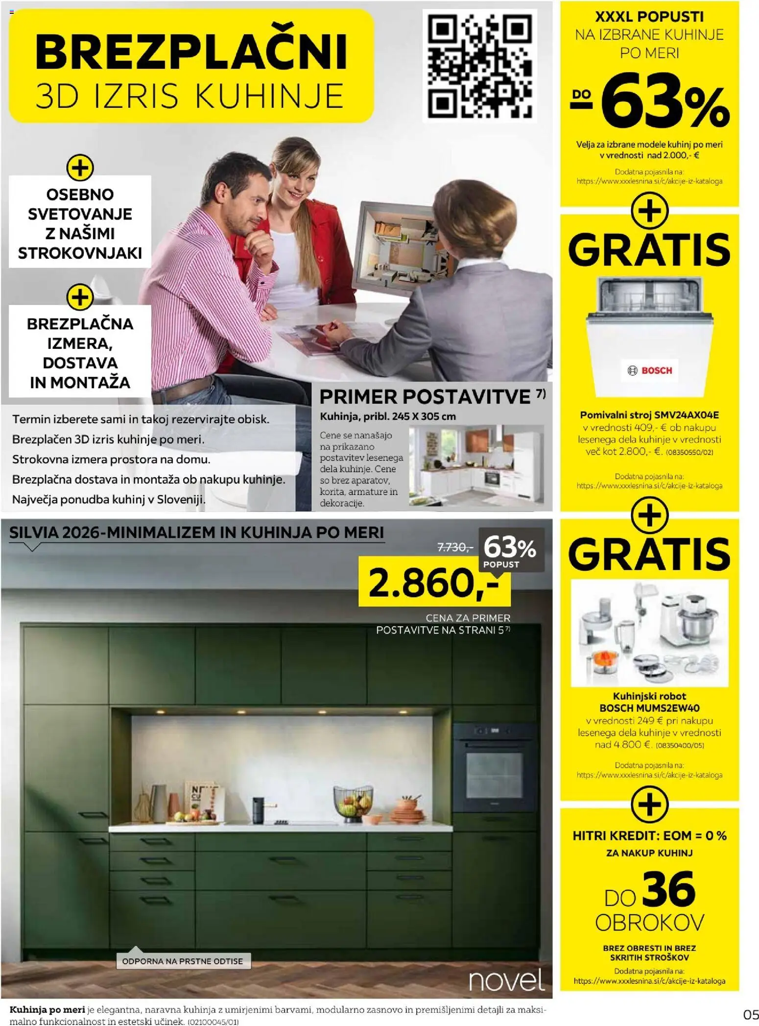 Novi XXXL Lesnina katalog ponudbe – veljaven od 18.08.2026 | Stran: 5 | Izdelki: Pomivalni stroj, Robot, Kuhinja