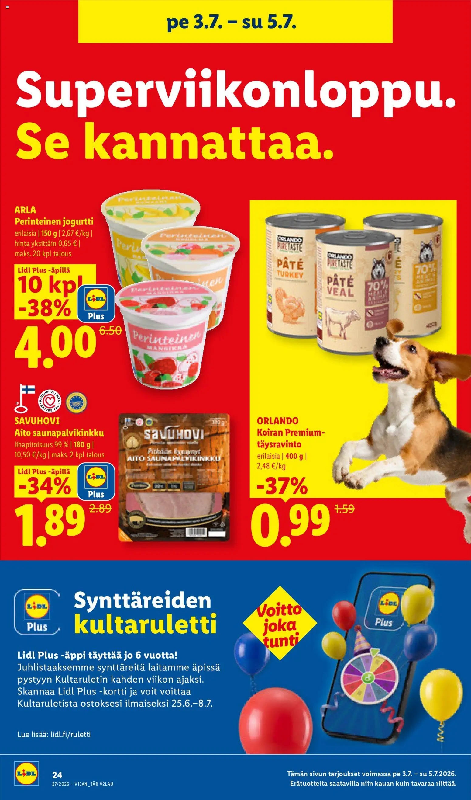 Lidl tarjoukset - Helsinki – voimassa 02/07/2026 alkaen | Sivu: 33 | Tuotteet: Jogurtti