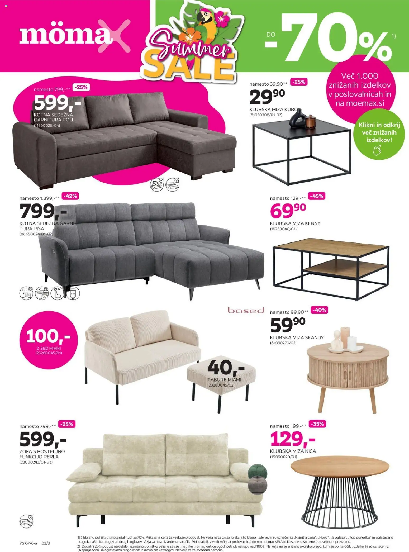 Novi Mömax katalog ponudbe – veljaven od 29.06.2026 | Stran: 2 | Izdelki: Klubska miza, Pohištvo, Miza, Tabure