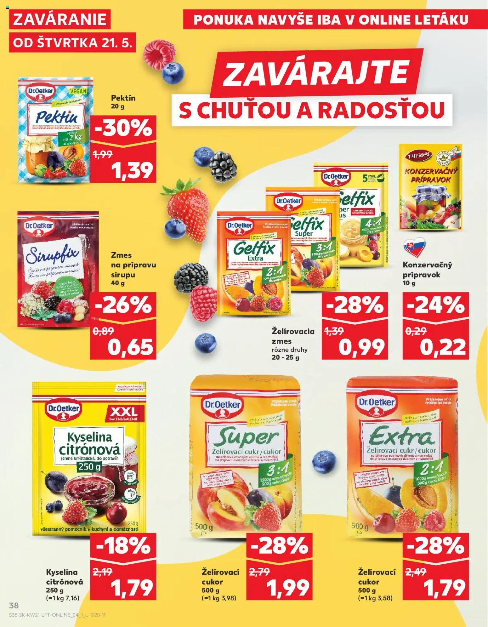 Kaufland SK akciós ujság - amely érvényes a következő dátumtól: 21.05.2026 | Oldal: 38 | Termékek: Vegán, Cukor
