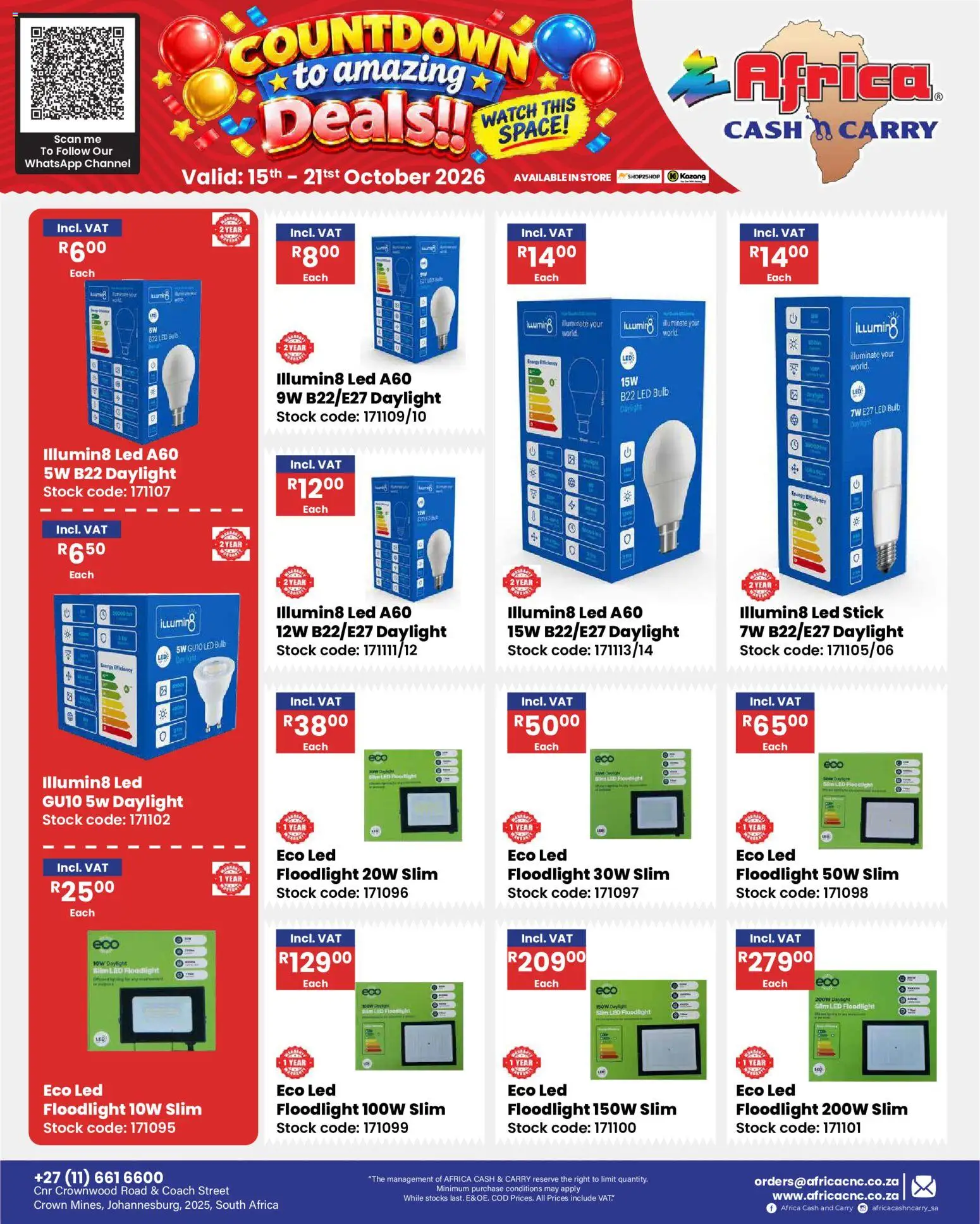 New Africa Cash & Carry catalogue – valid from 15/10/2026 | Page: 37 | Products: Watch, Stock