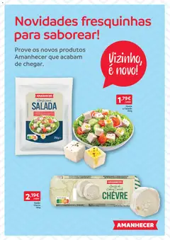 Pré-visualização Amanhecer folheto válido de 23/07/2026 | Página: 2 | Produtos: Queijo, Salada
