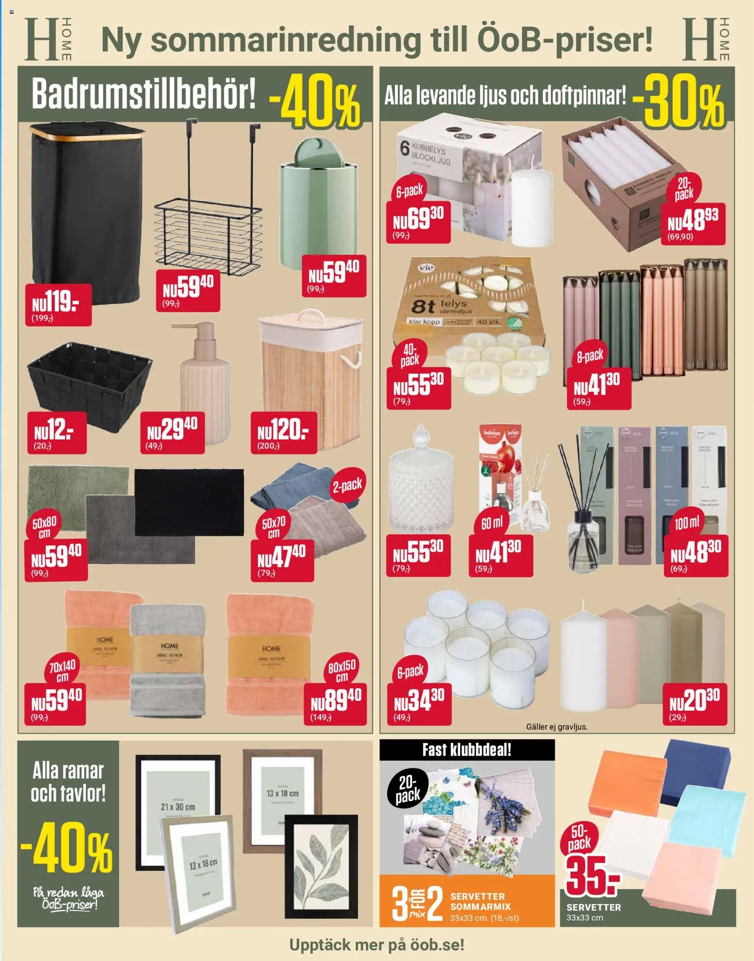ÖoB reklamblad aktuell från 11.05.2026 | Sida: 10 | Produkter: Galler, Ljus, Servetter