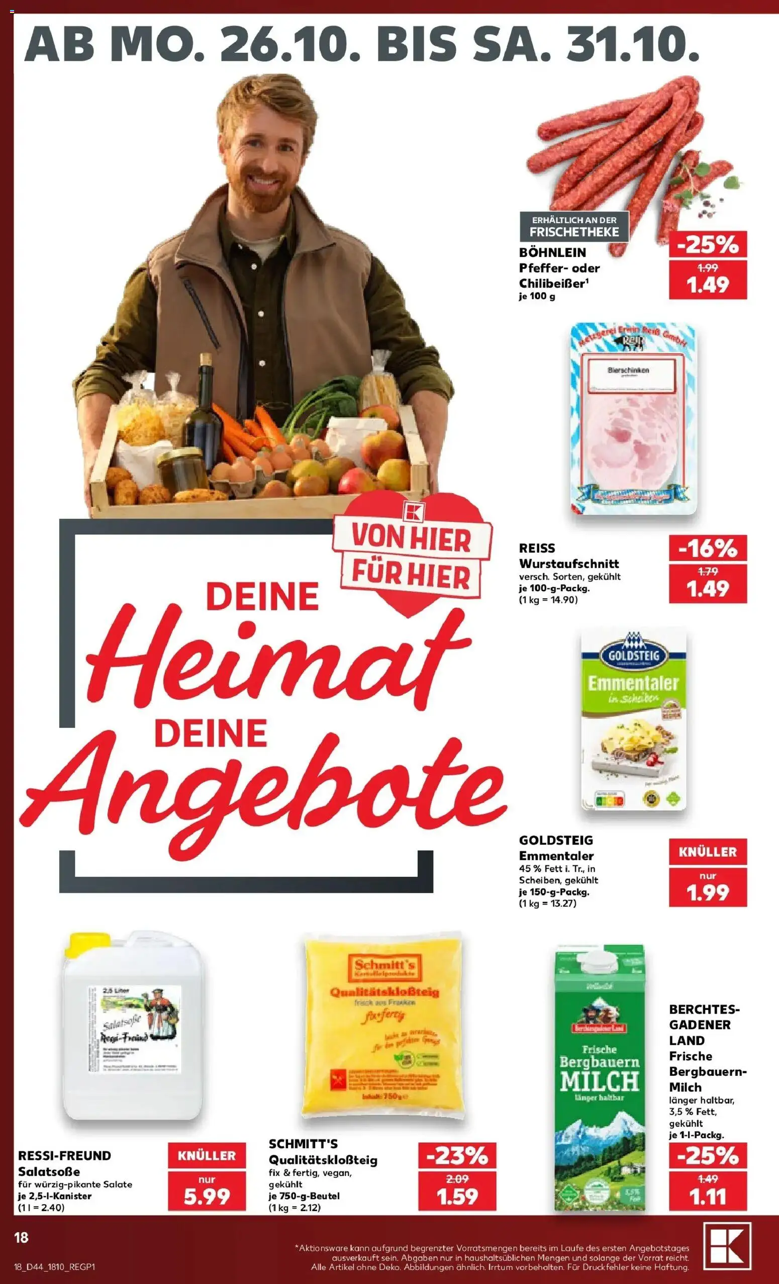 Prospekt Kaufland ab 26.10.2026 » Angebote Online zum Blättern | Seite: 22 | Produkte: Milch, Pfeffer