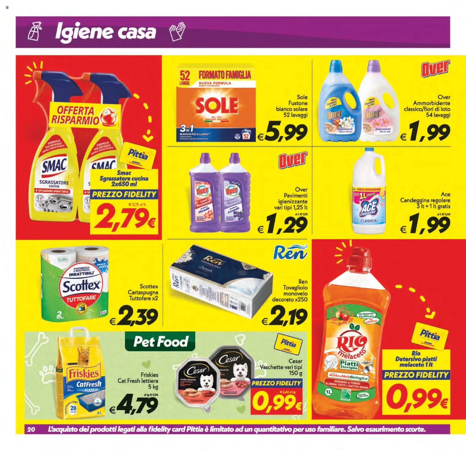 Volantino SuperConveniente del 31/07/2026 | Pagina: 20 | Prodotti: Ammorbidente, Lavanda, Vaschette, Profumo