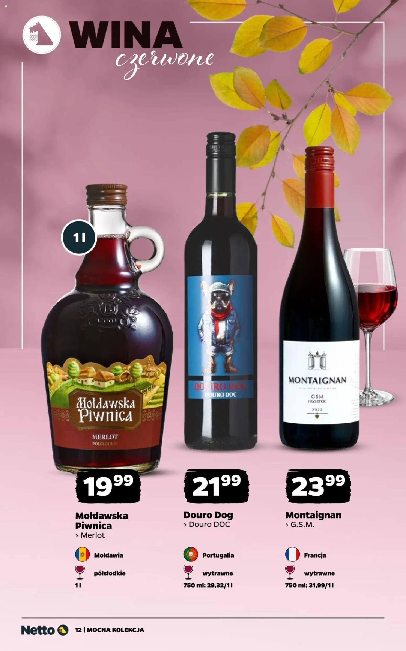 Netto gazetka - Wina od 28.09.2026 | Strona: 12 | Produkty: Merlot, Wina czerwone