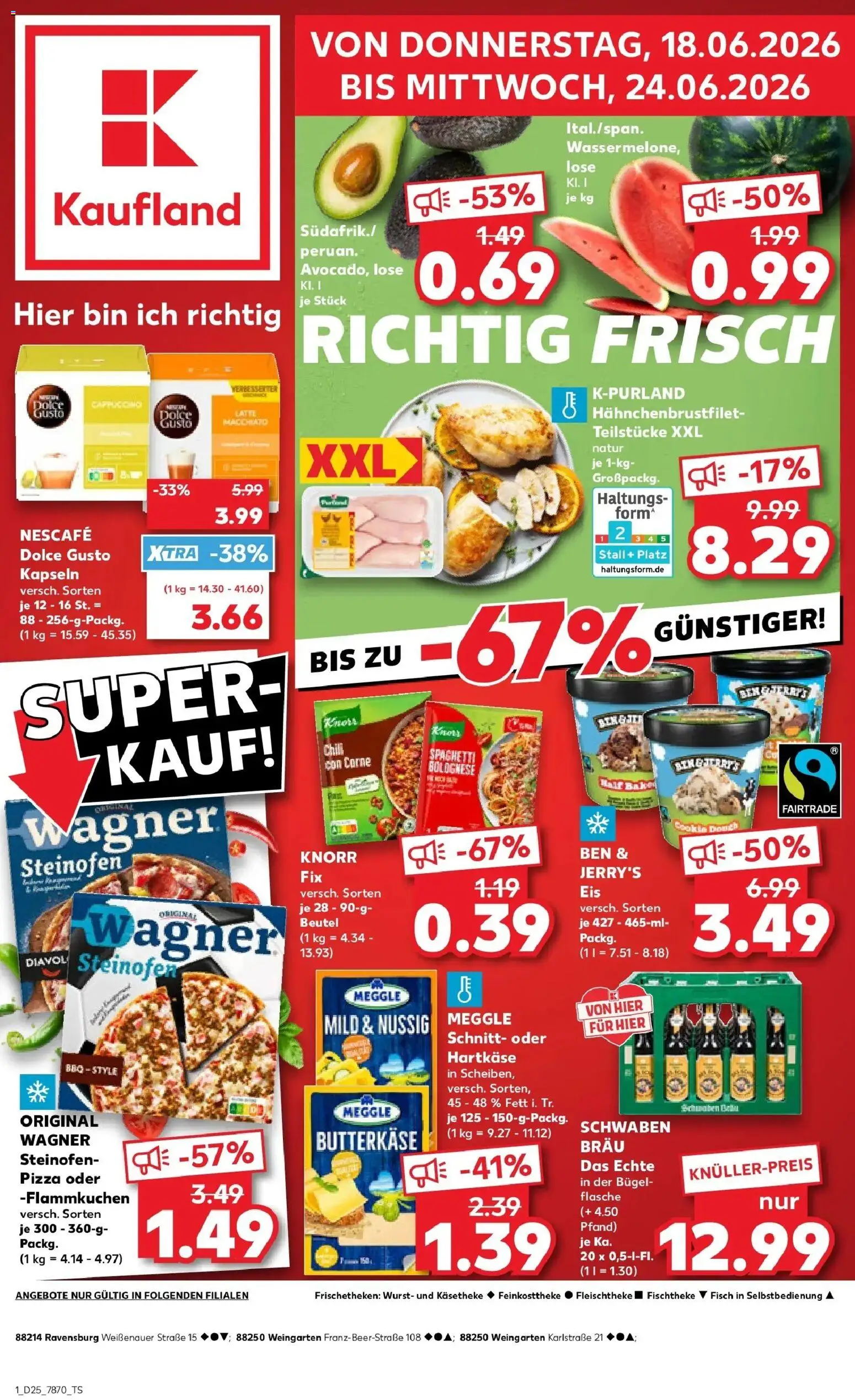Kaufland Prospekt Weingarten – gültig ab 15.06.2026 | Seite: 8 | Produkte: Knorr, Fisch, Wurst, Pizza