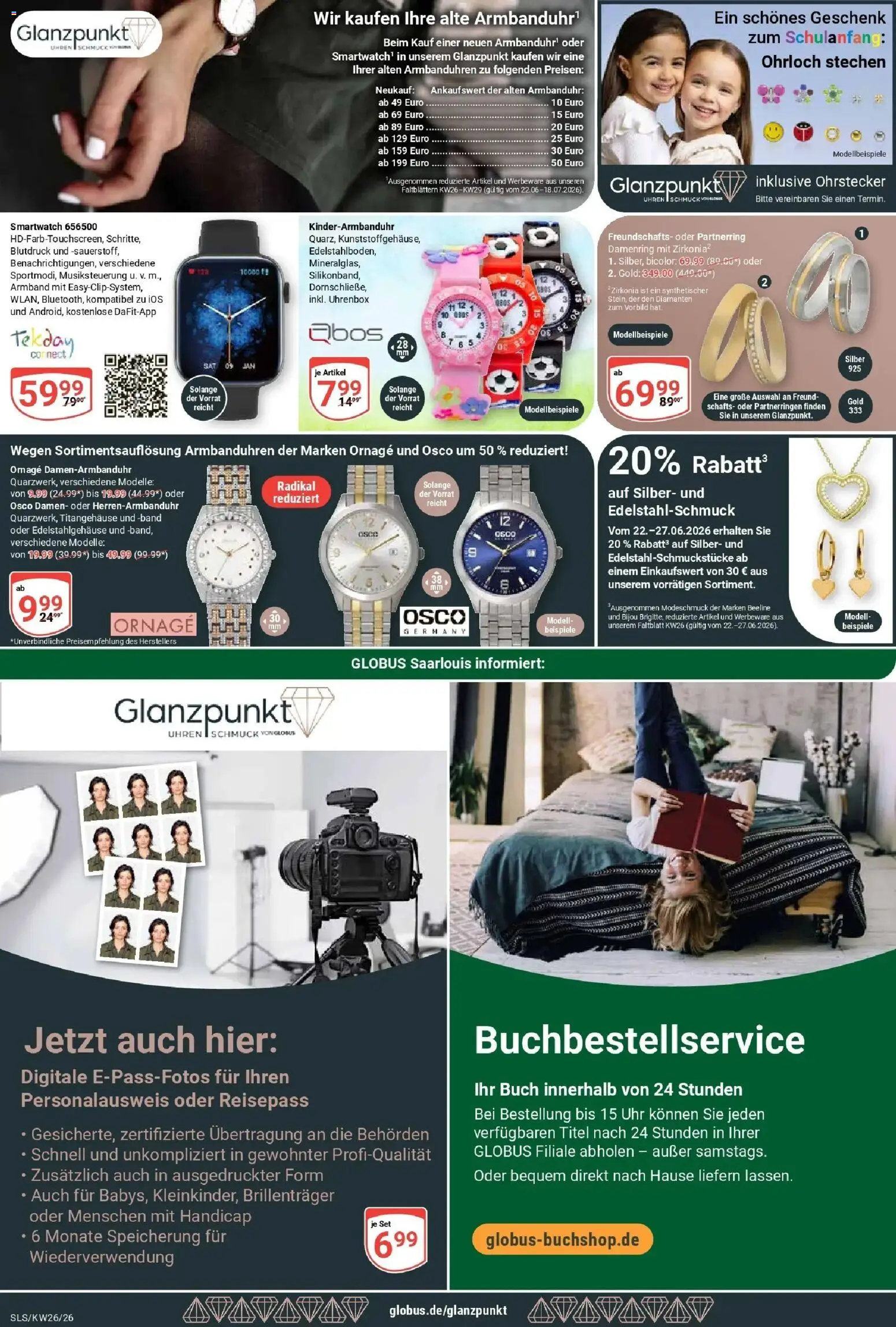Globus Prospekt Saarlouis – gültig ab 21.06.2026 | Seite: 27 | Produkte: Smartwatch, Uhr