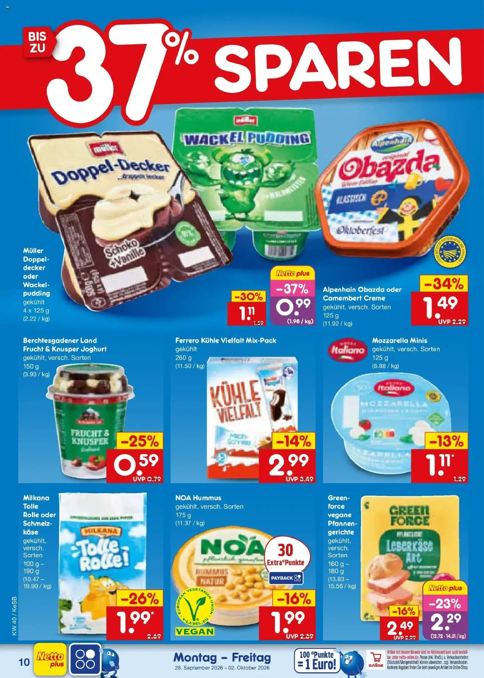 Netto Marken-Discount Prospekt Kruft – gültig ab 28.09.2026 | Seite: 14 | Produkte: Creme, Camembert, Gerichte, Hummus