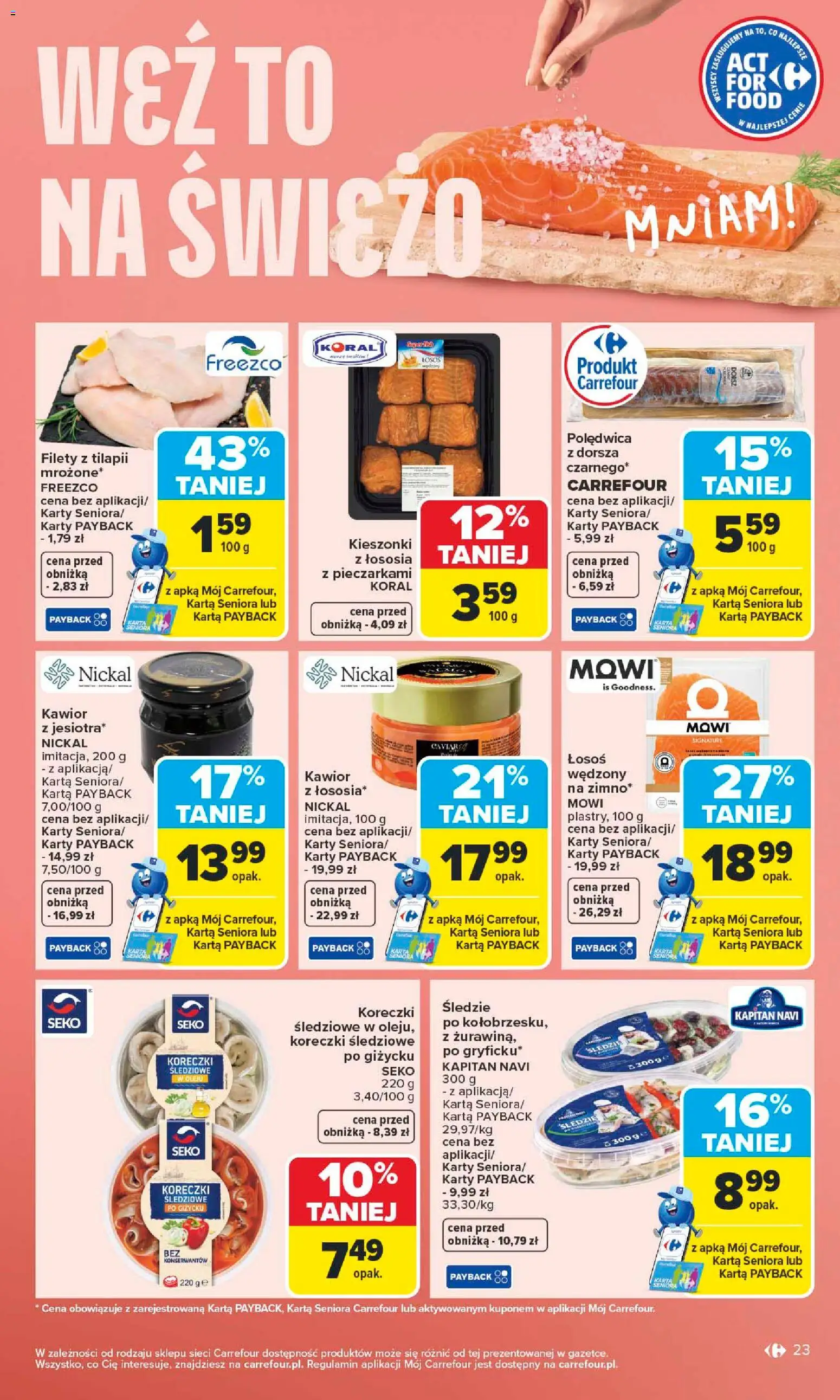 Carrefour gazetka od 04.05.2026 | Strona: 25 | Produkty: Karta, Łosoś wędzony, Dorsz, Łosoś