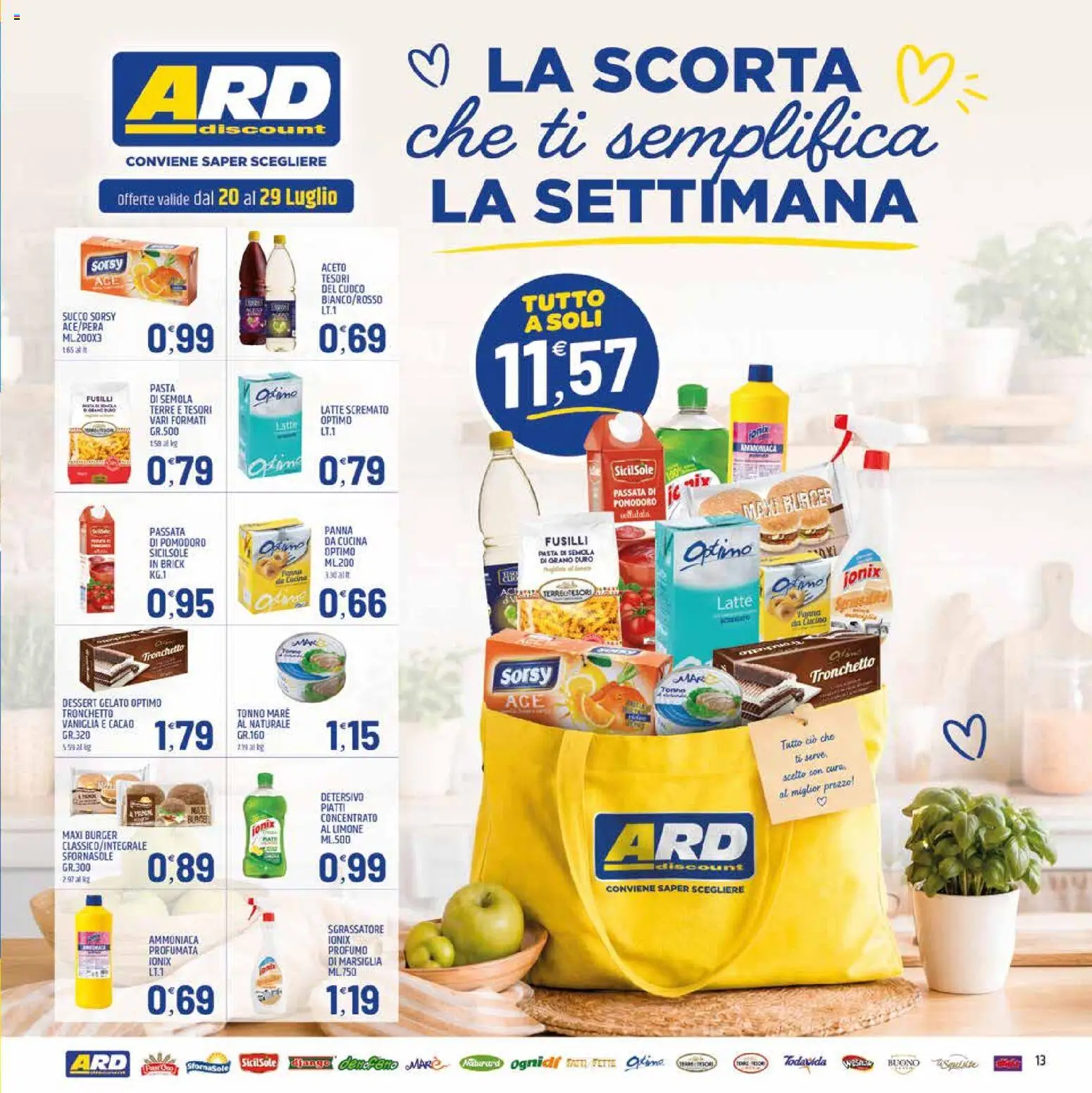 Volantino ARD Discount del 20/07/2026 | Pagina: 21 | Prodotti: Panna, Pomodoro, Tonno, Profumo