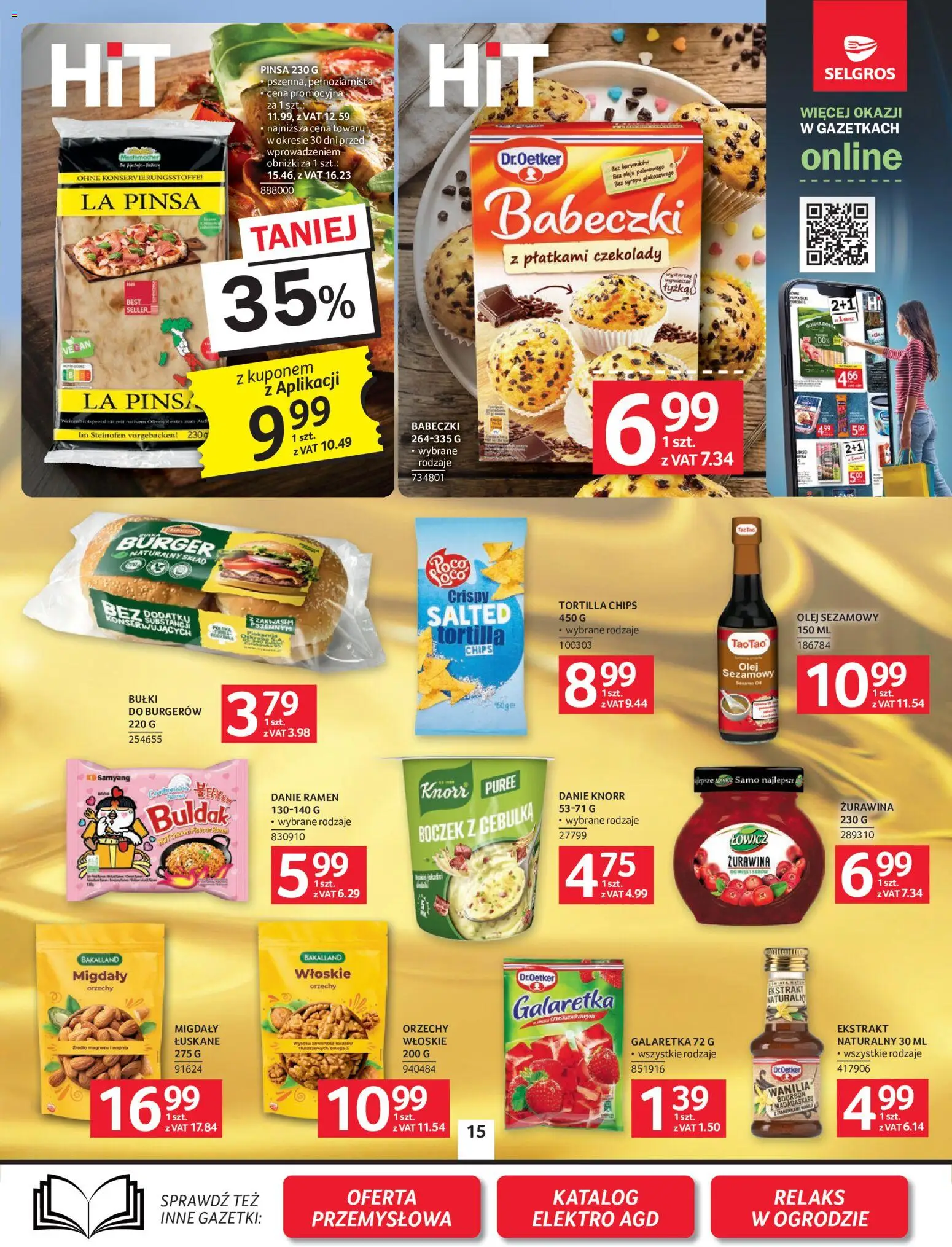Selgros cash&carry gazetka od 07.05.2026 | Strona: 15 | Produkty: Bourbon, Żurawina, Babeczki, Orzechy