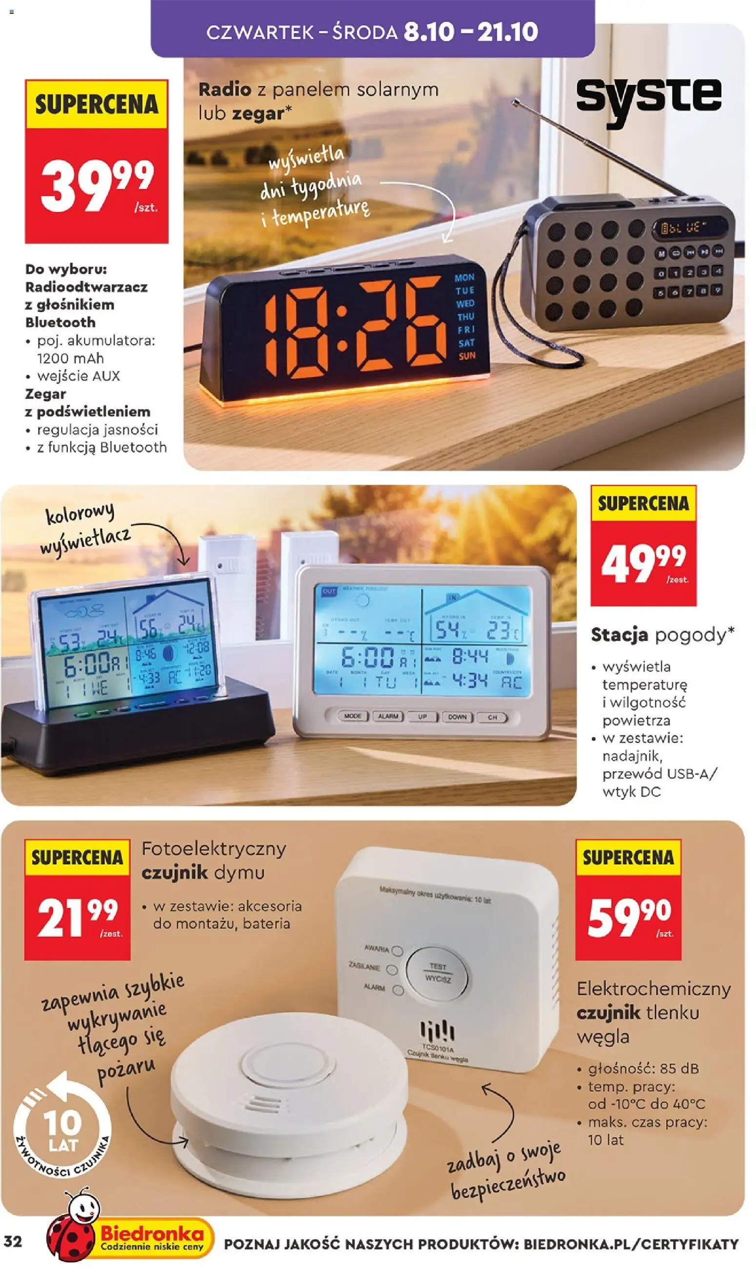 Biedronka Polsko leták - Hity i inspiracje od 05.10.2026 | Strana: 32 | Produkty: Test, Rádio