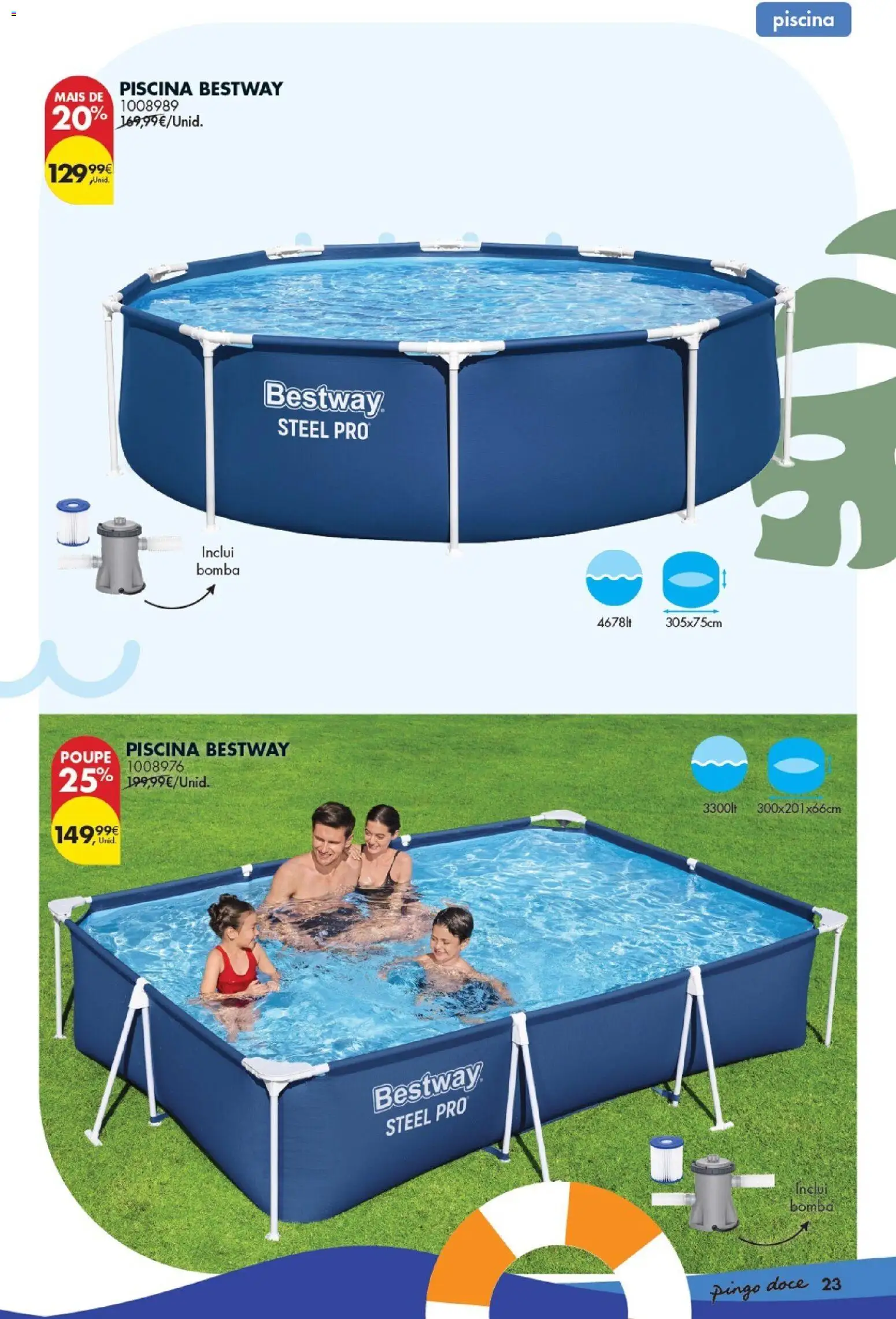 Pingo Doce Bazar Verão │ válido de 09.06.2026 | Página: 23 | Produtos: Piscina