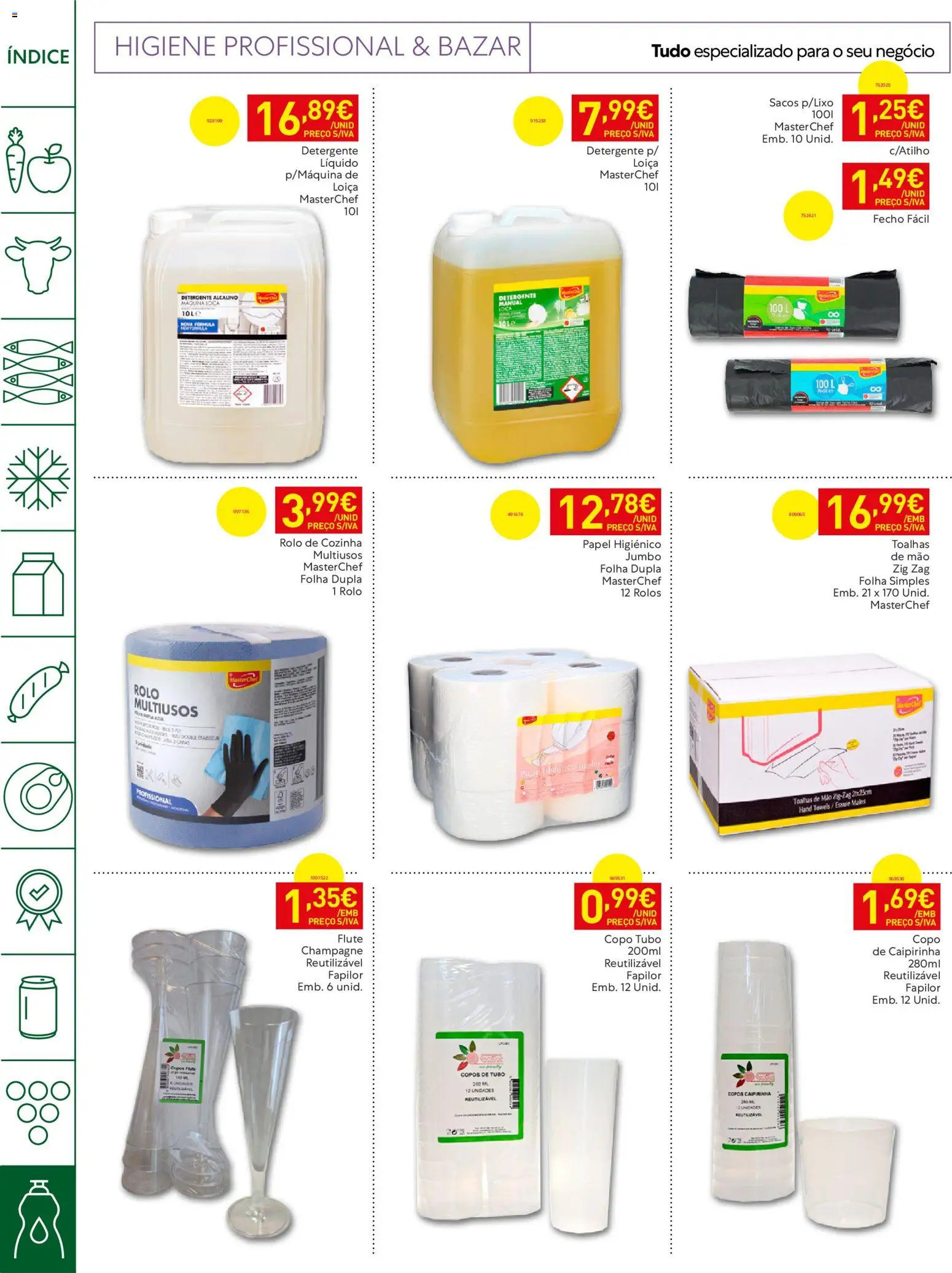 Recheio Horeca Madeira │ válido de 14/07/2026 | Página: 28 | Produtos: Copos, Papel higiénico, Detergente, Champagne