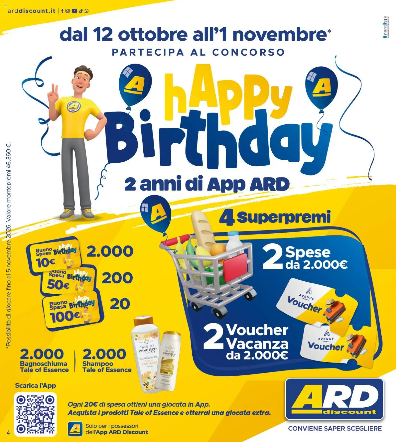 Volantino ARD Discount del 08/10/2026 | Pagina: 4 | Prodotti: Vaniglia, Shampoo, Bagnoschiuma