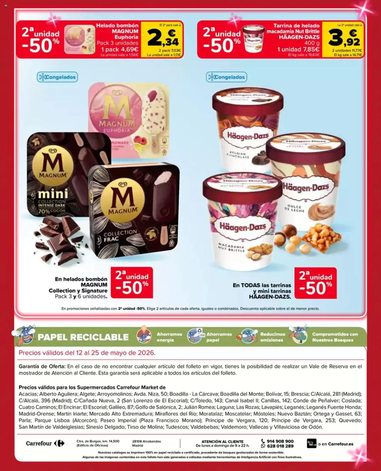 Carrefour Market folleto │ válido desde el 12.05.2026 | Página: 32 | Productos: Helado bombón, Leche, Chocolate, Helado