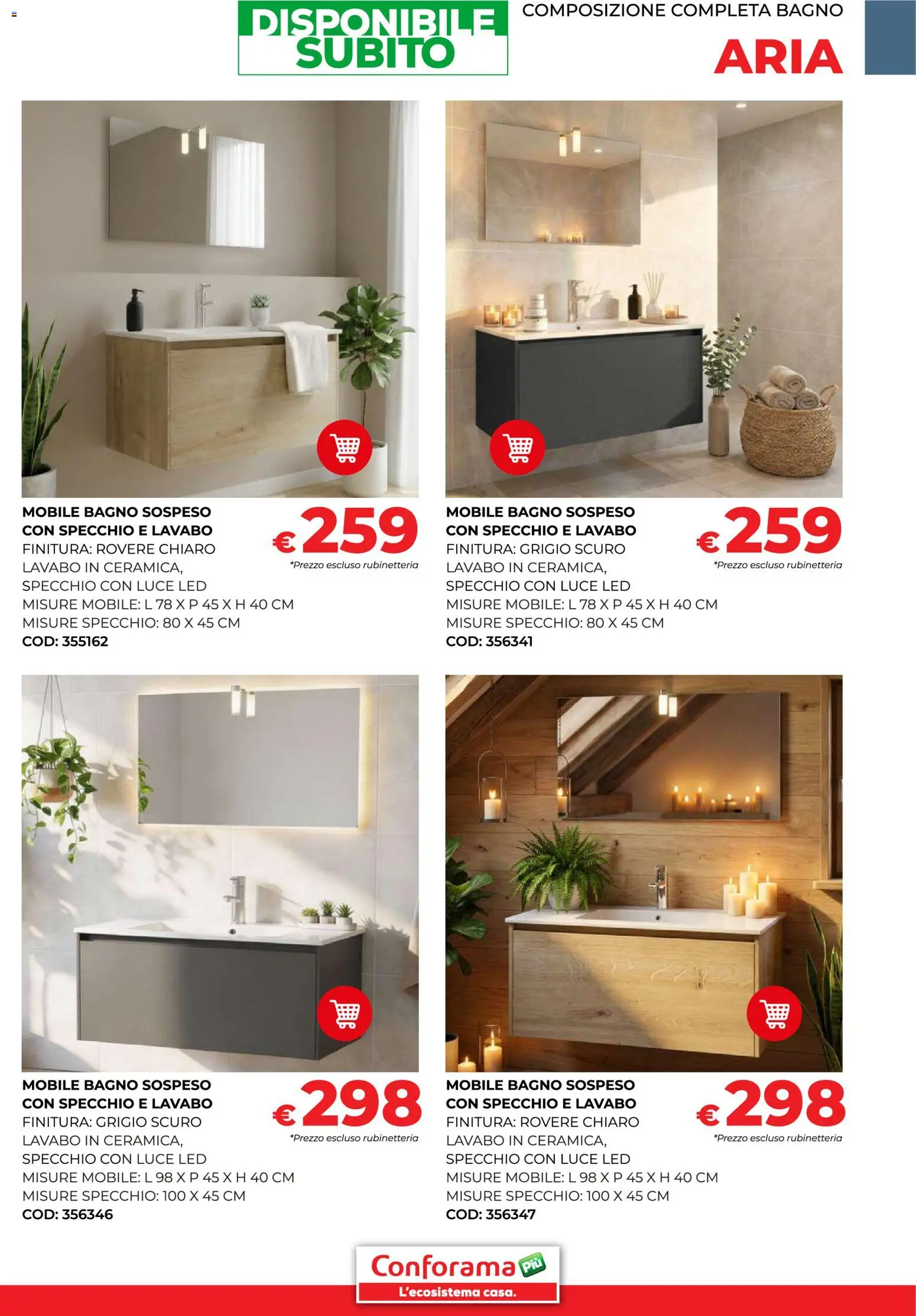 Volantino Conforama del 30/01/2026 | Pagina: 15 | Prodotti: Mobile, Bagno, Specchio