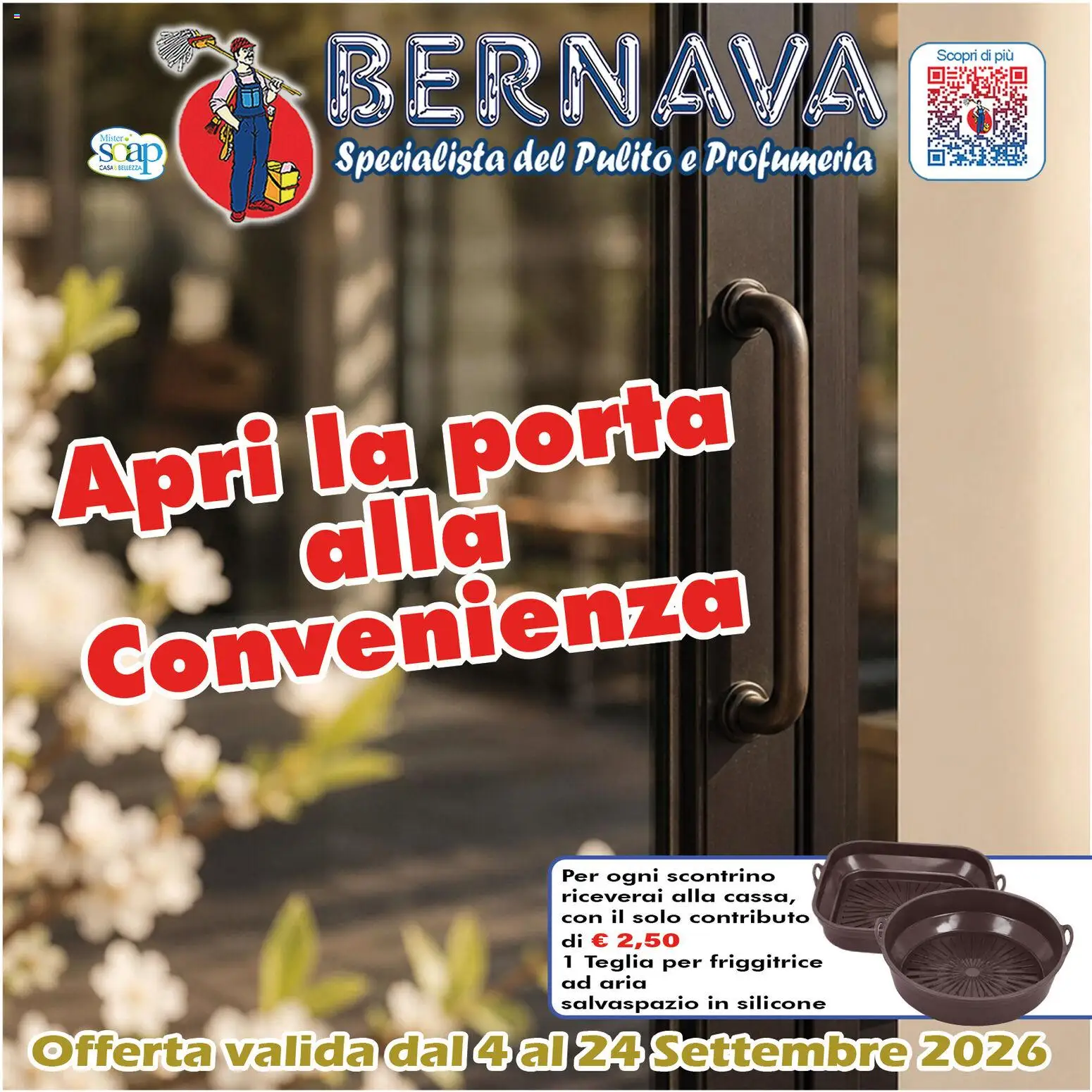 Volantino Bernava del 04/09/2026 | Pagina: 1 | Prodotti: Friggitrice ad aria, Teglia, Silicone, Friggitrice