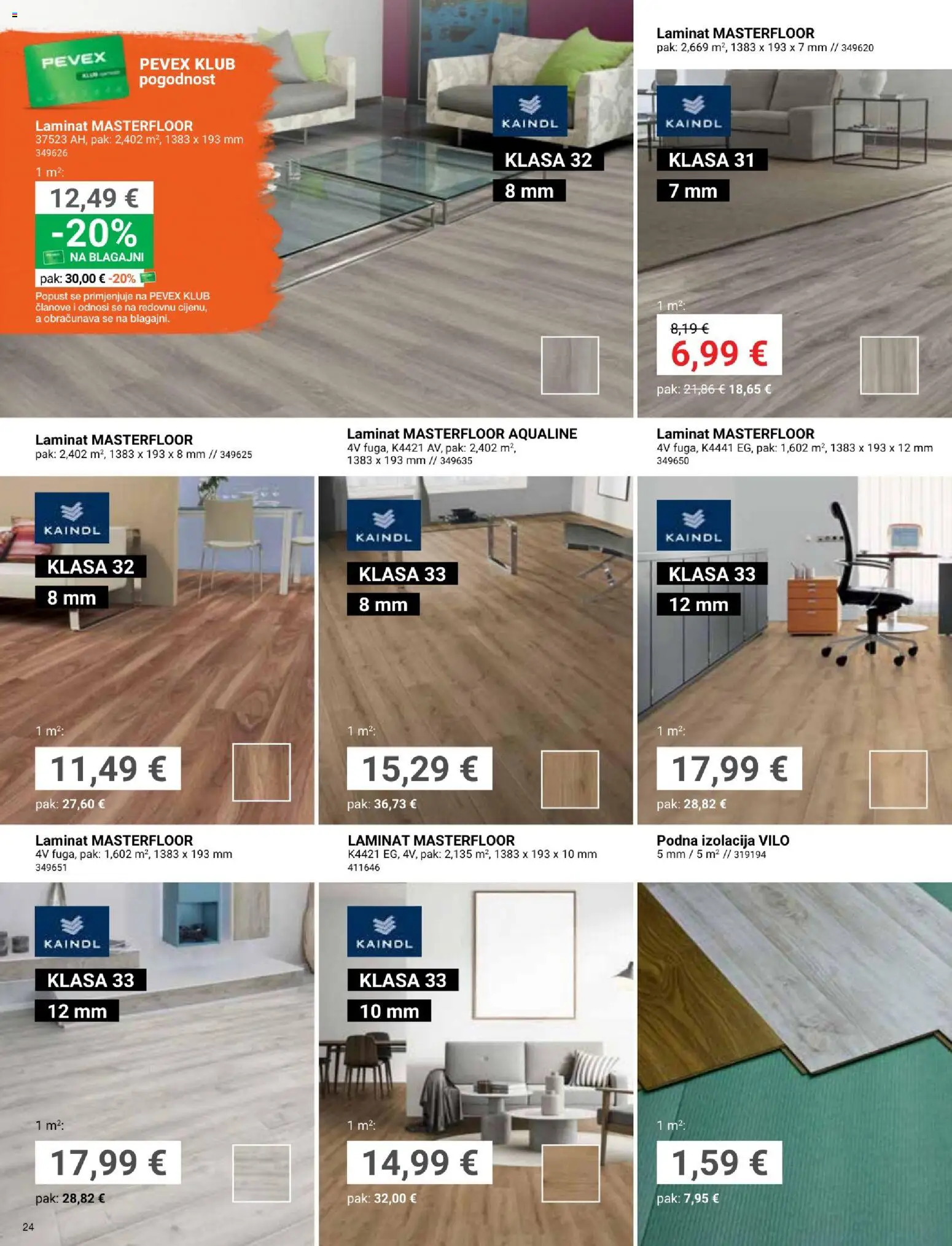 Pevex katalog | vrijedi od 28.05.2026 | Stranica: 24 | Proizvodi: Laminat