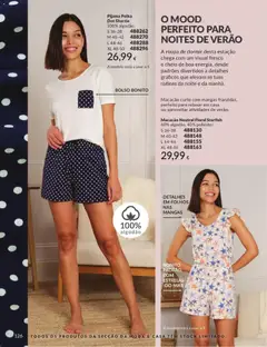 Pré-visualização Catálogo Avon Campanha 7 válido de 01/07/2026 | Página: 126 | Produtos: Macacão, Algodão, Mangas