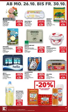 Kaufland Prospekt Schwentinental ab 26.10.2026 gültig | Seite: 23 | Produkte: Butter, Eier, Burger, Mineralwasser