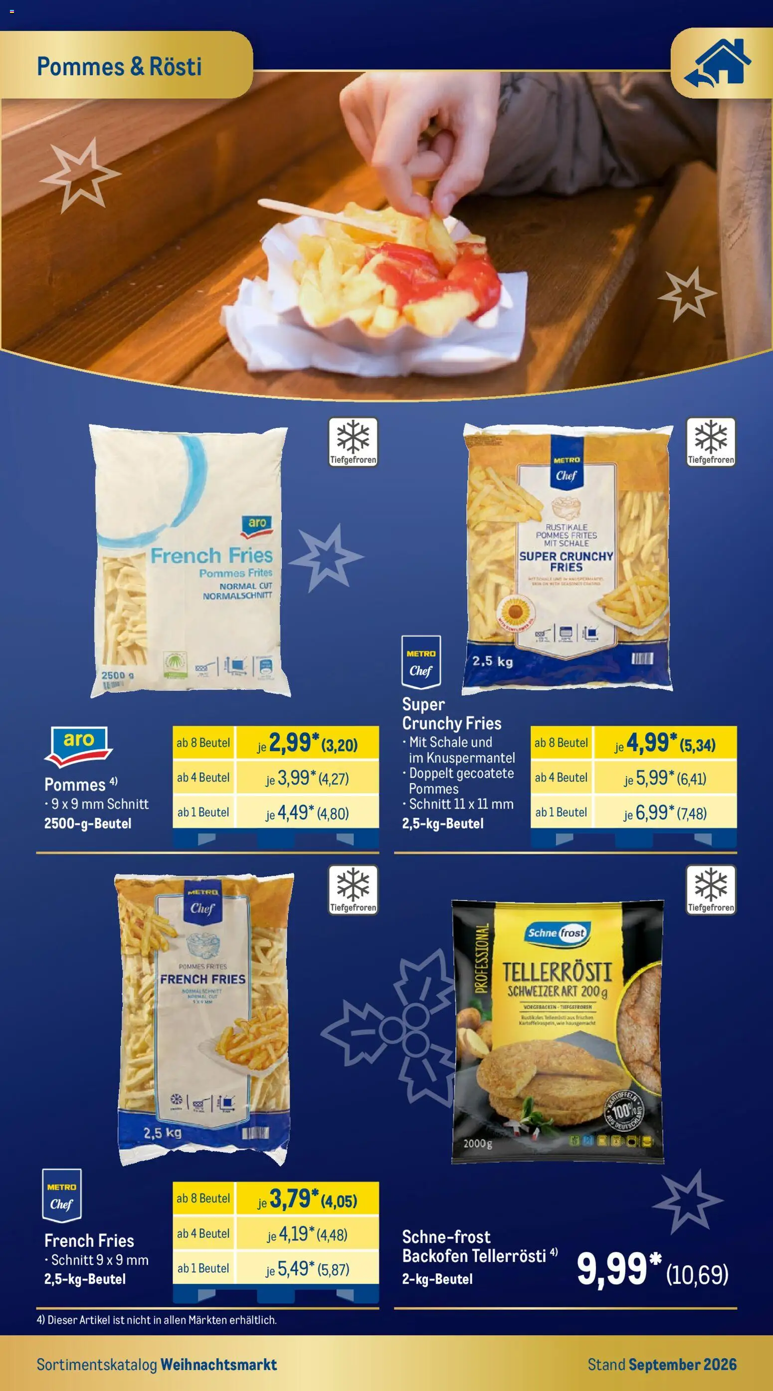 Metro Weihnachtsmarkt – gültig ab 01.09.2026 | Seite: 15 | Produkte: Pommes, Pommes frites, Backofen