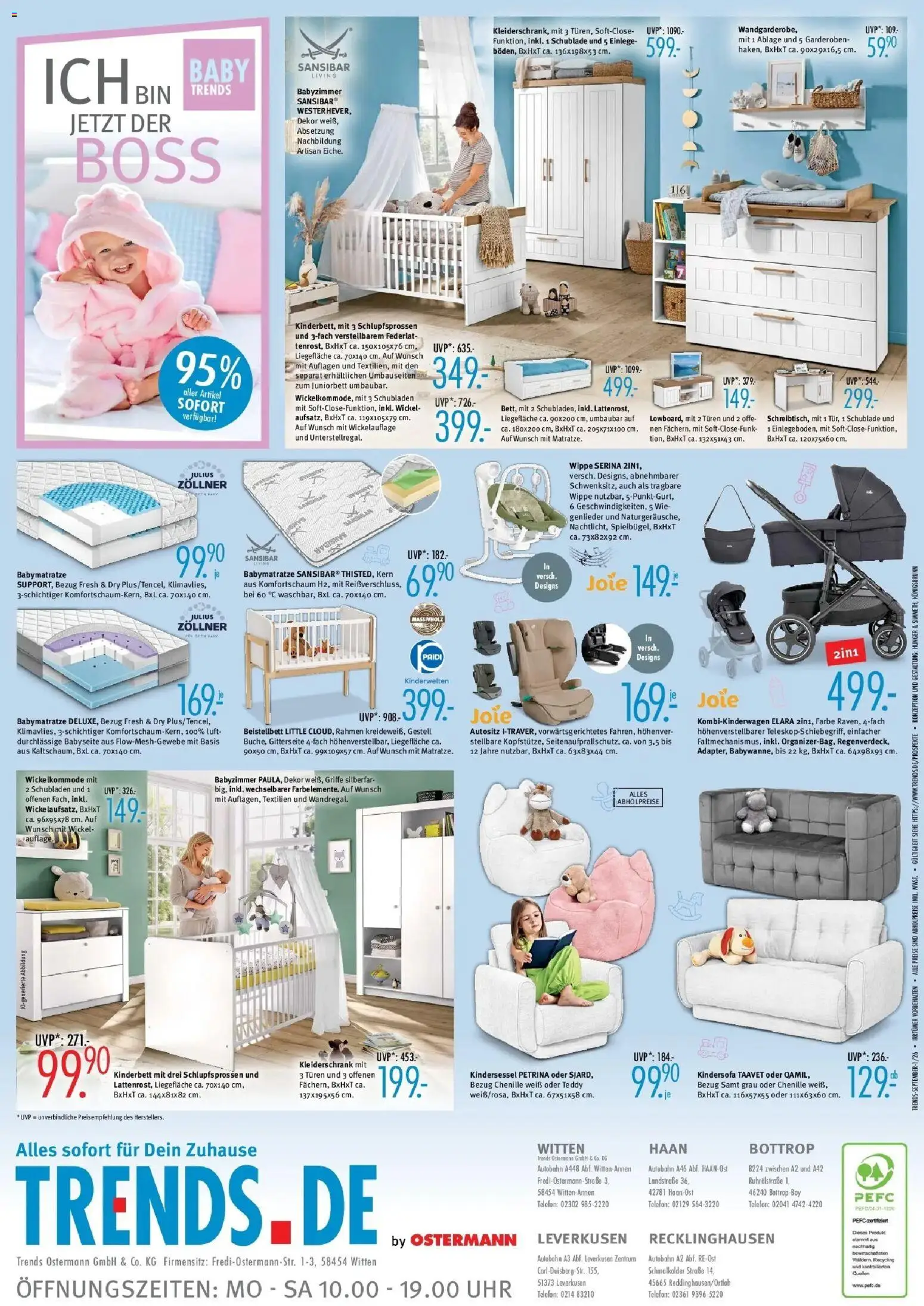 Trends Neue Möbel wirken Wunder (ab 22.08.2026) zum Blättern | Seite: 8 | Produkte: Kindersofa, Kleiderschrank, Kindersessel, Uhr