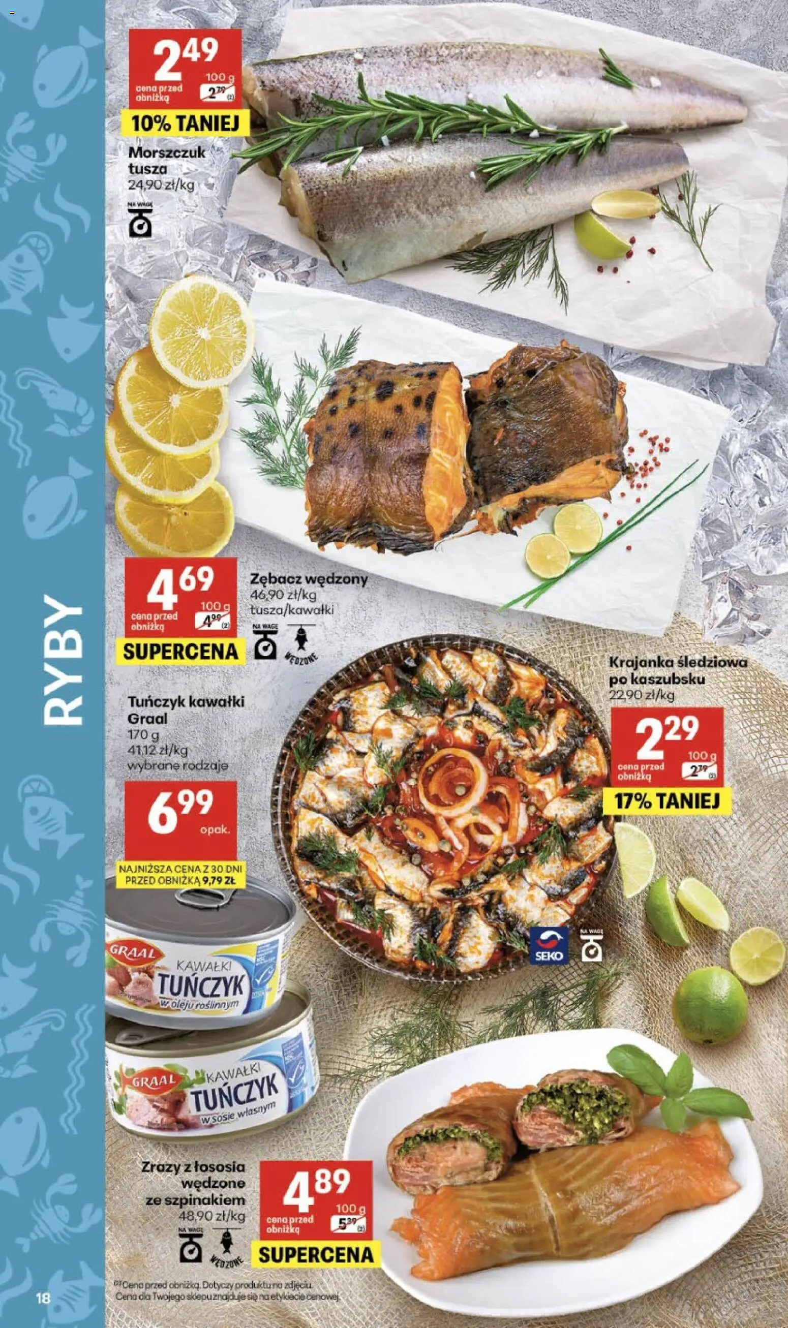 Delikatesy Centrum gazetka - Sklepy Własne od 13.08.2026 | Strona: 18 | Produkty: Tuńczyk w oleju, Tuńczyk, Morszczuk, Ryby