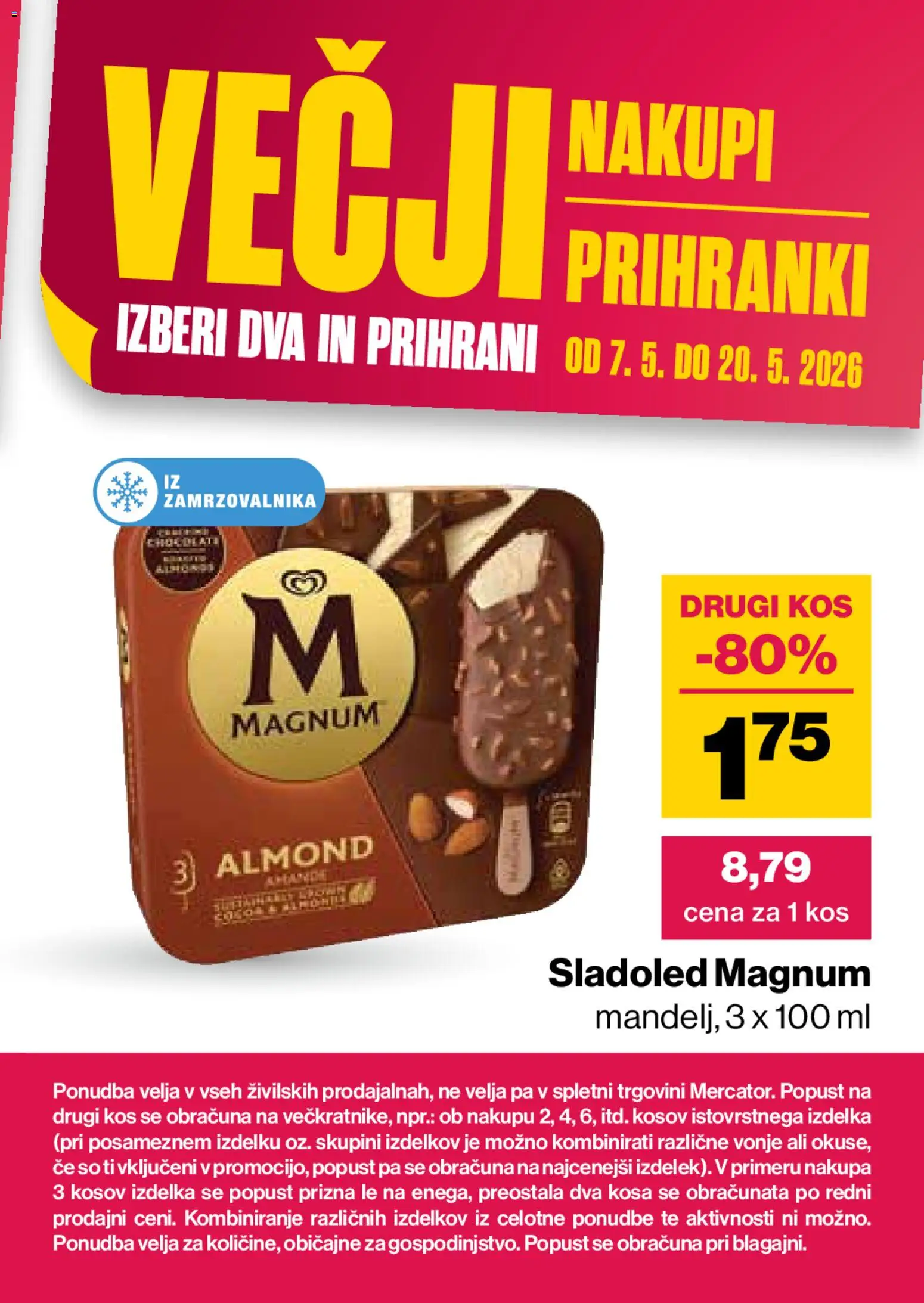 Novi Mercator katalog ponudbe – veljaven od 07.05.2026 | Stran: 17 | Izdelki: Kos, Sladoled