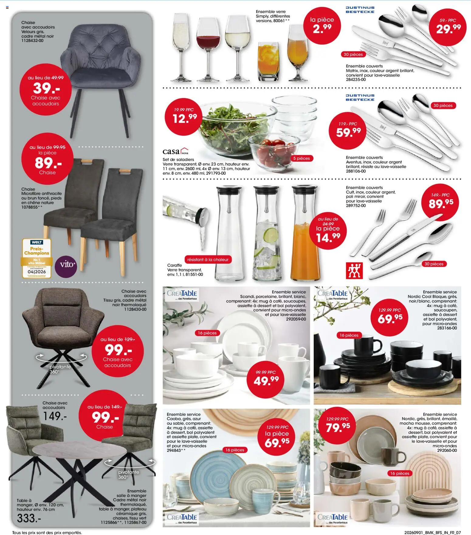{H1} | Page: 7 | Produits: Couverts, Table, Assiette, Cadre