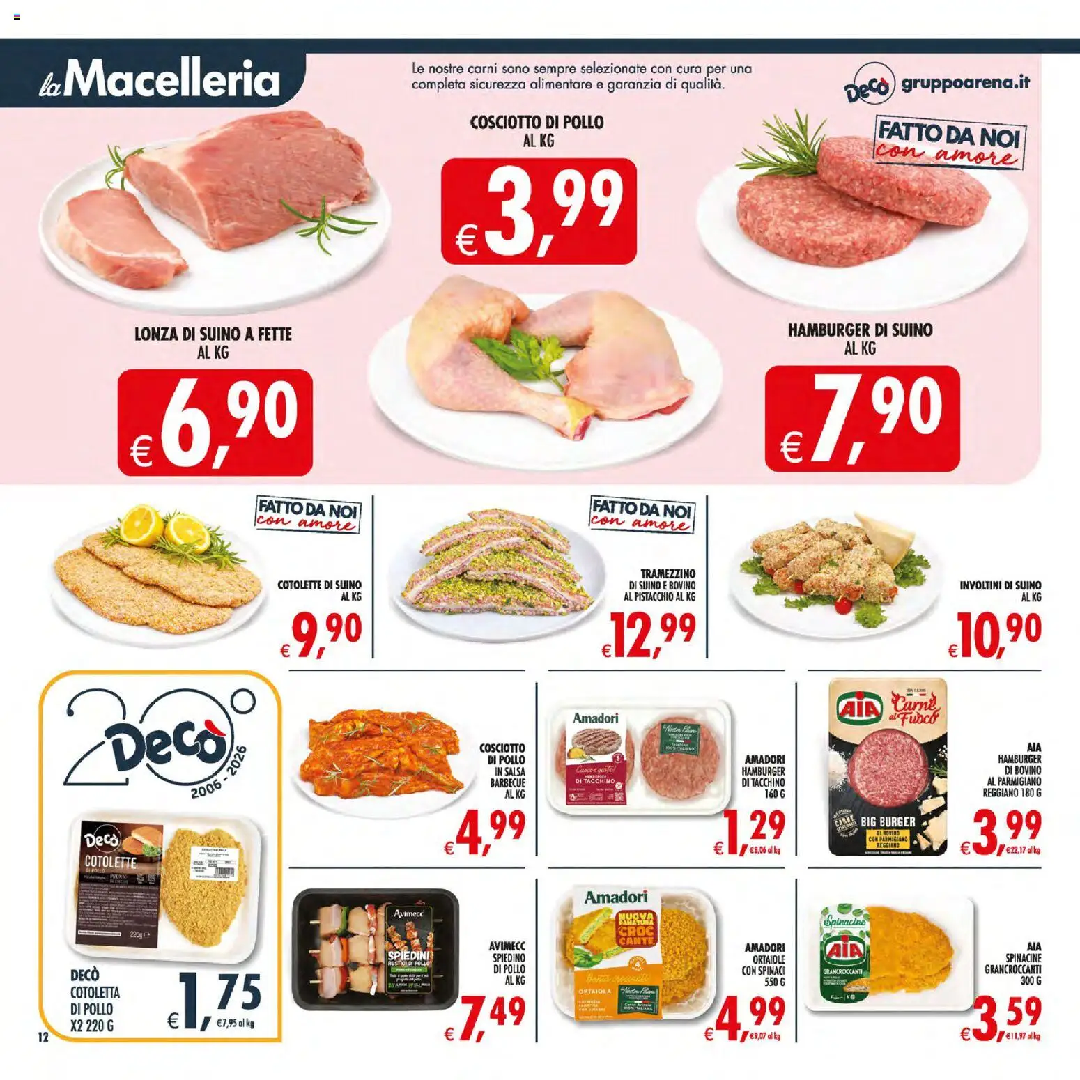 Volantino Decò del 30/06/2026 | Pagina: 12 | Prodotti: Pollo, Tramezzino, Parmigiano, Hamburger